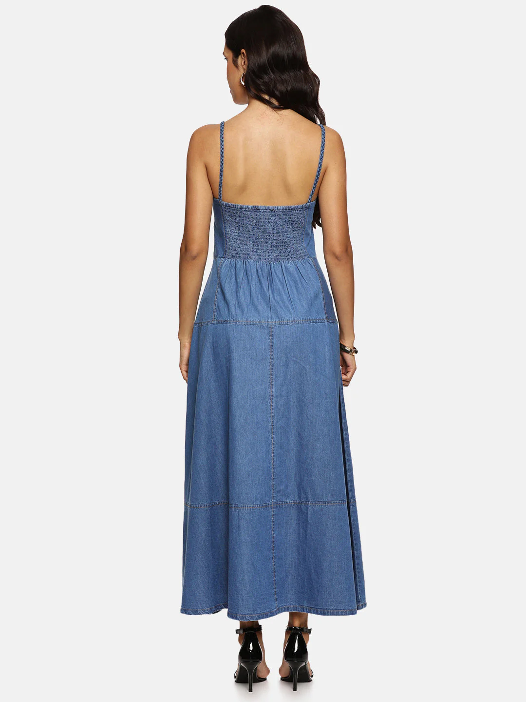 IS.U Light Blue Denim Midaxi Dress - Image 7