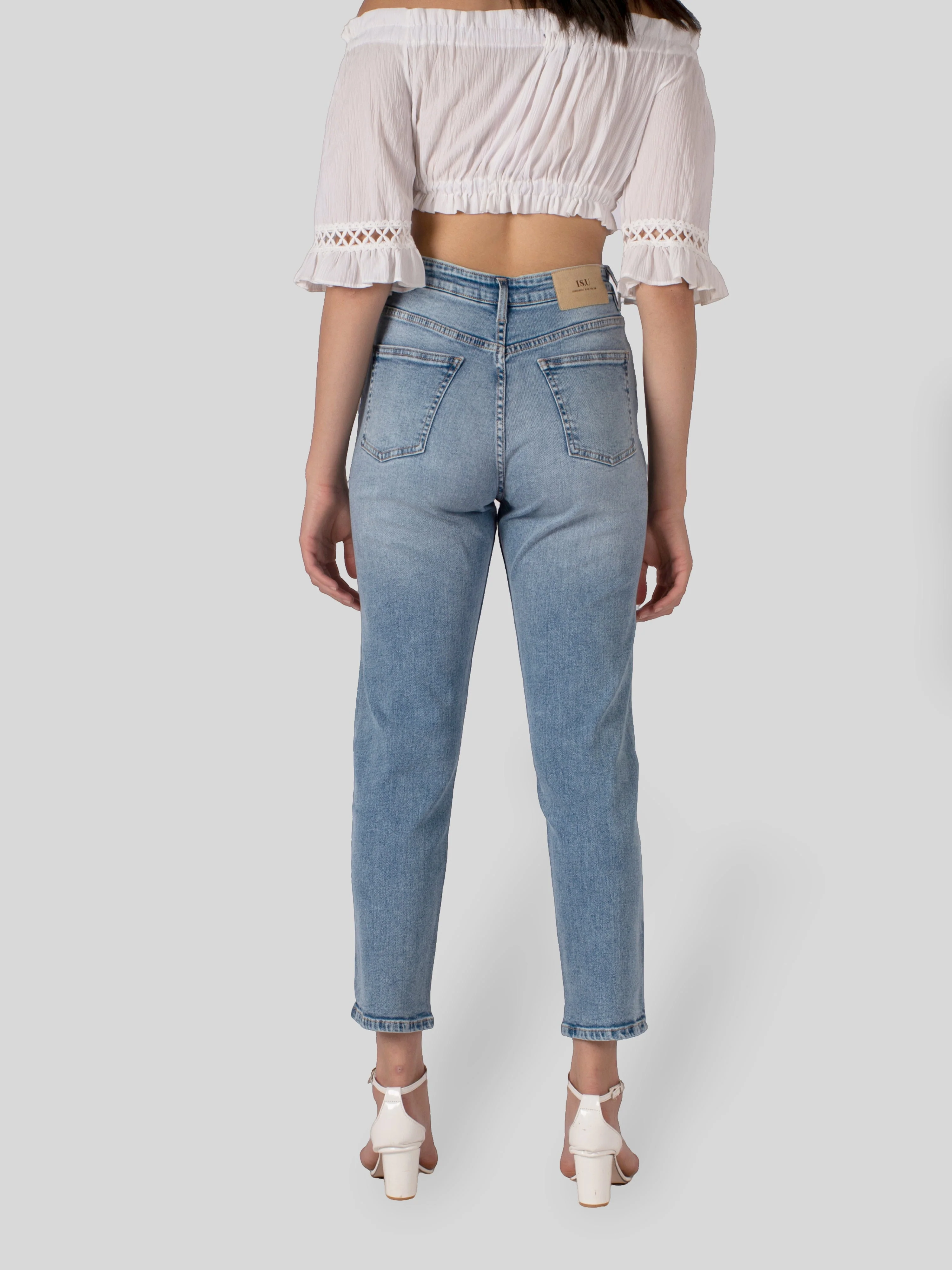 IS.U Light Blue Straight Fit Denim Jeans - Image 3