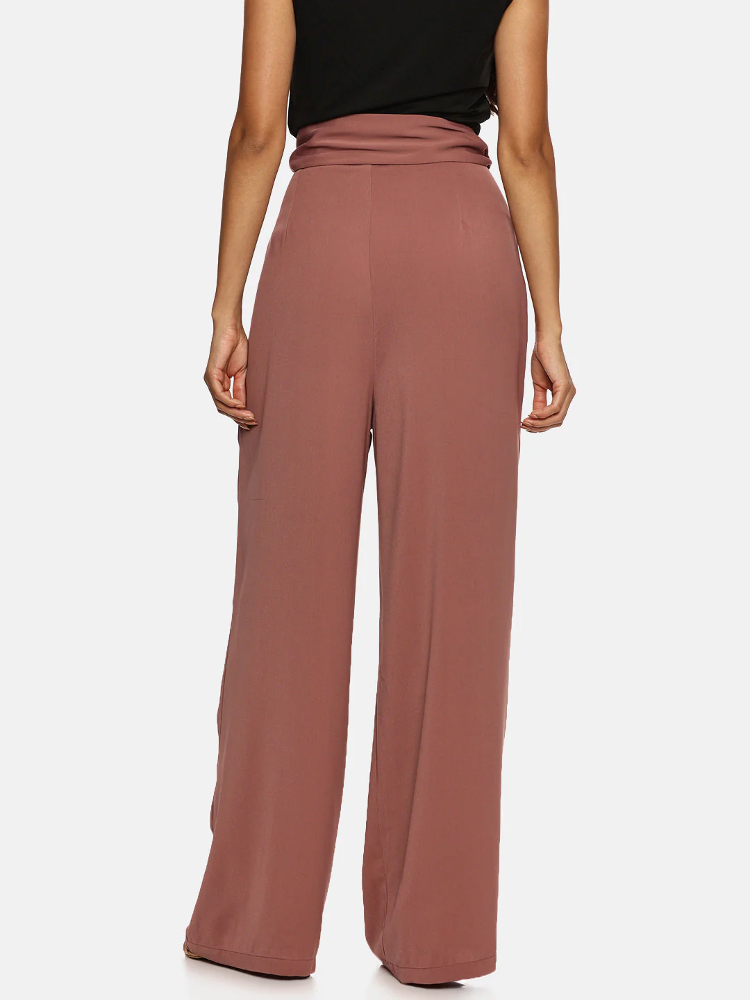 IS.U Mauve Wide Leg Belted Pant - Image 4