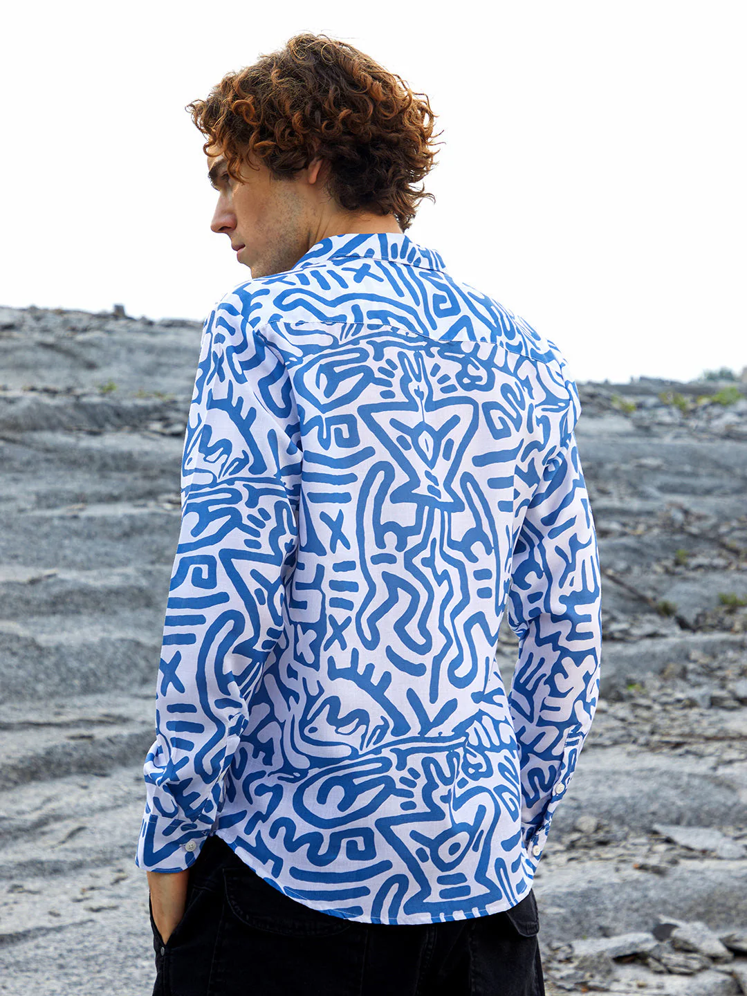 Contrast Graffiti Shirt - Image 4