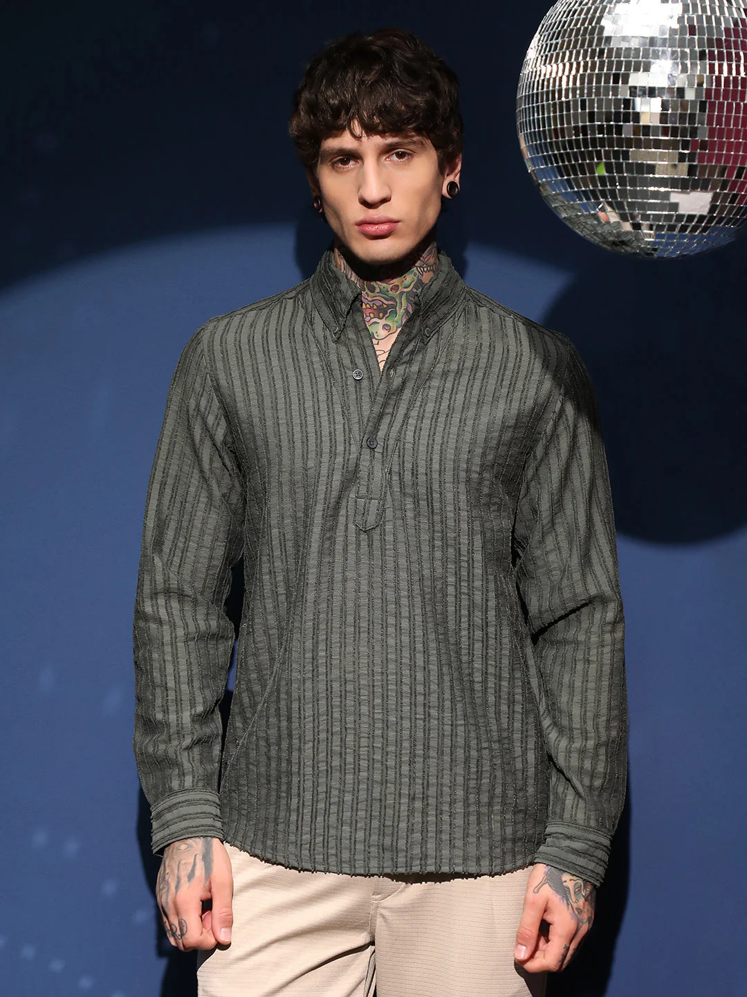 Edge-Lined Half-Placket Shirt - Image 2