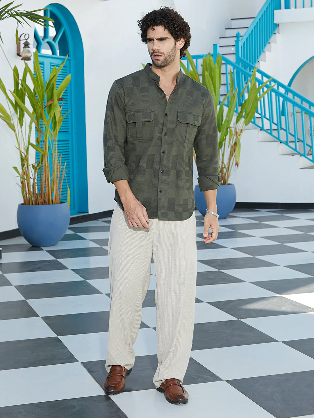 Mandarin Utility Shirt - Image 5