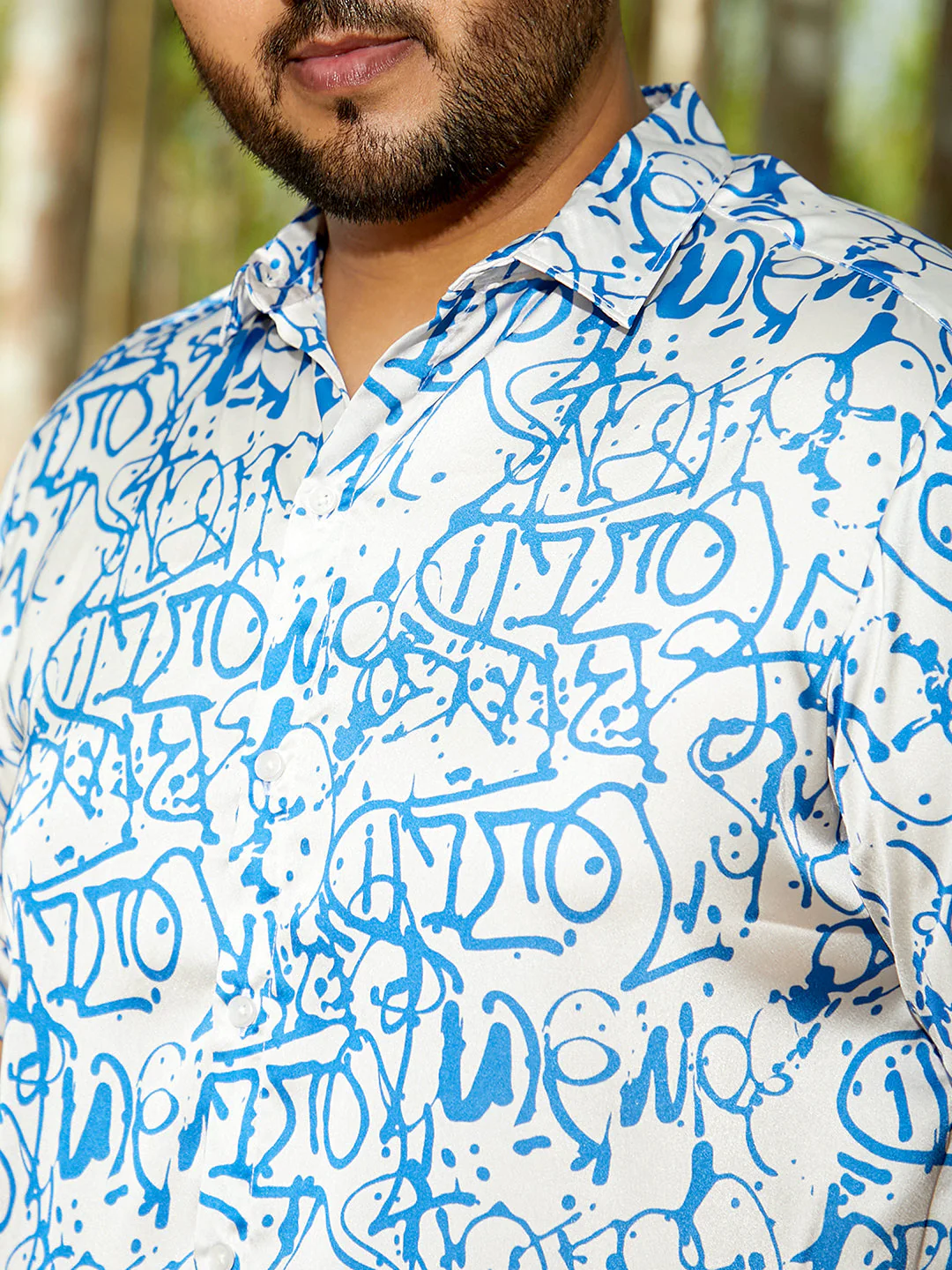 Graffiti Satin Shirt - Image 7
