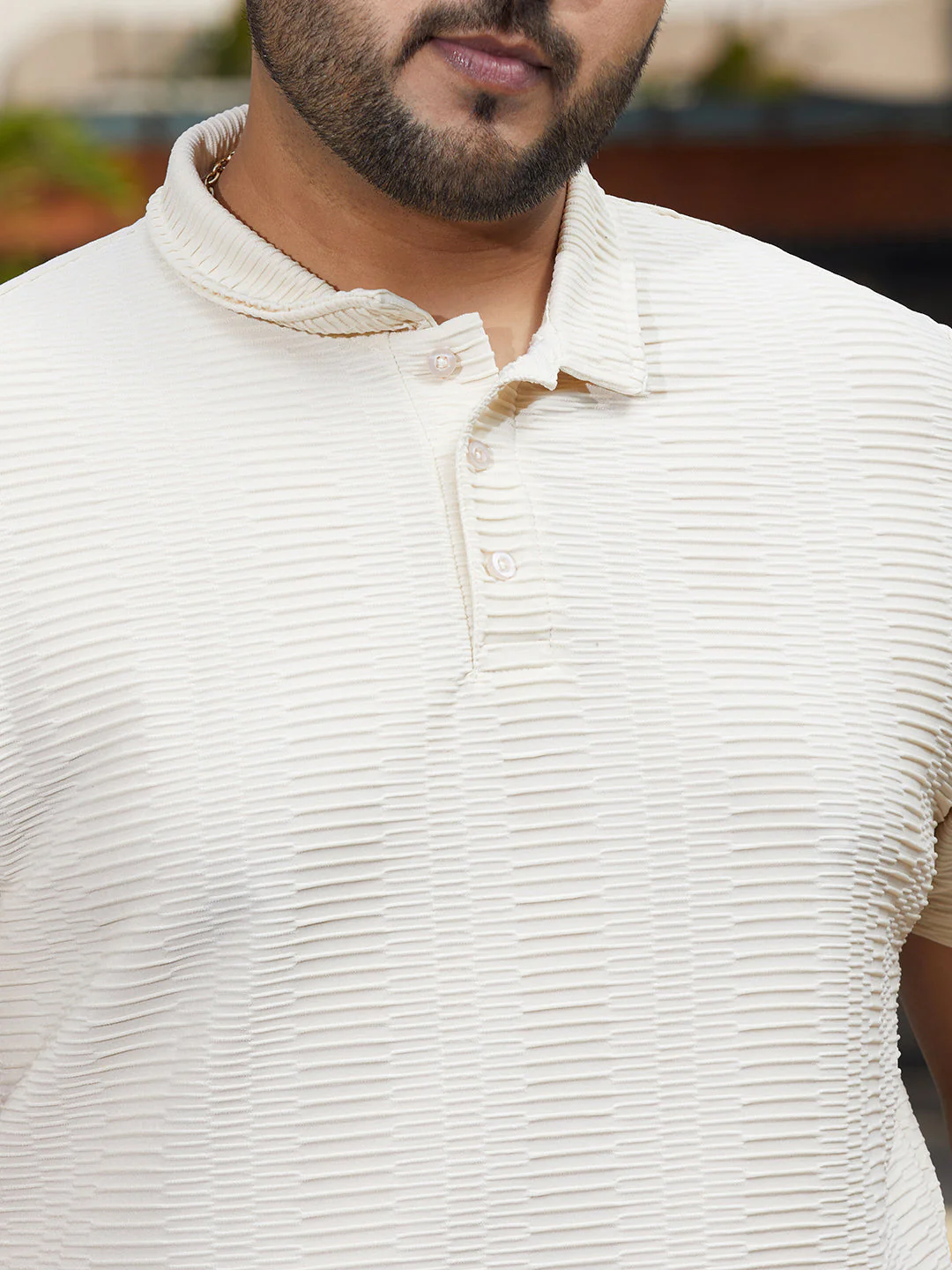 Flatten-Ruched Polo T-Shirt - Image 7