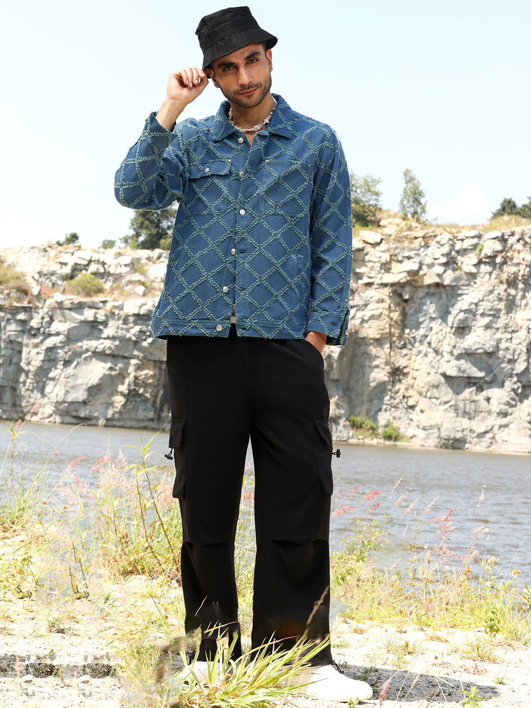 Criss-Cross Denim Jacket - Image 6