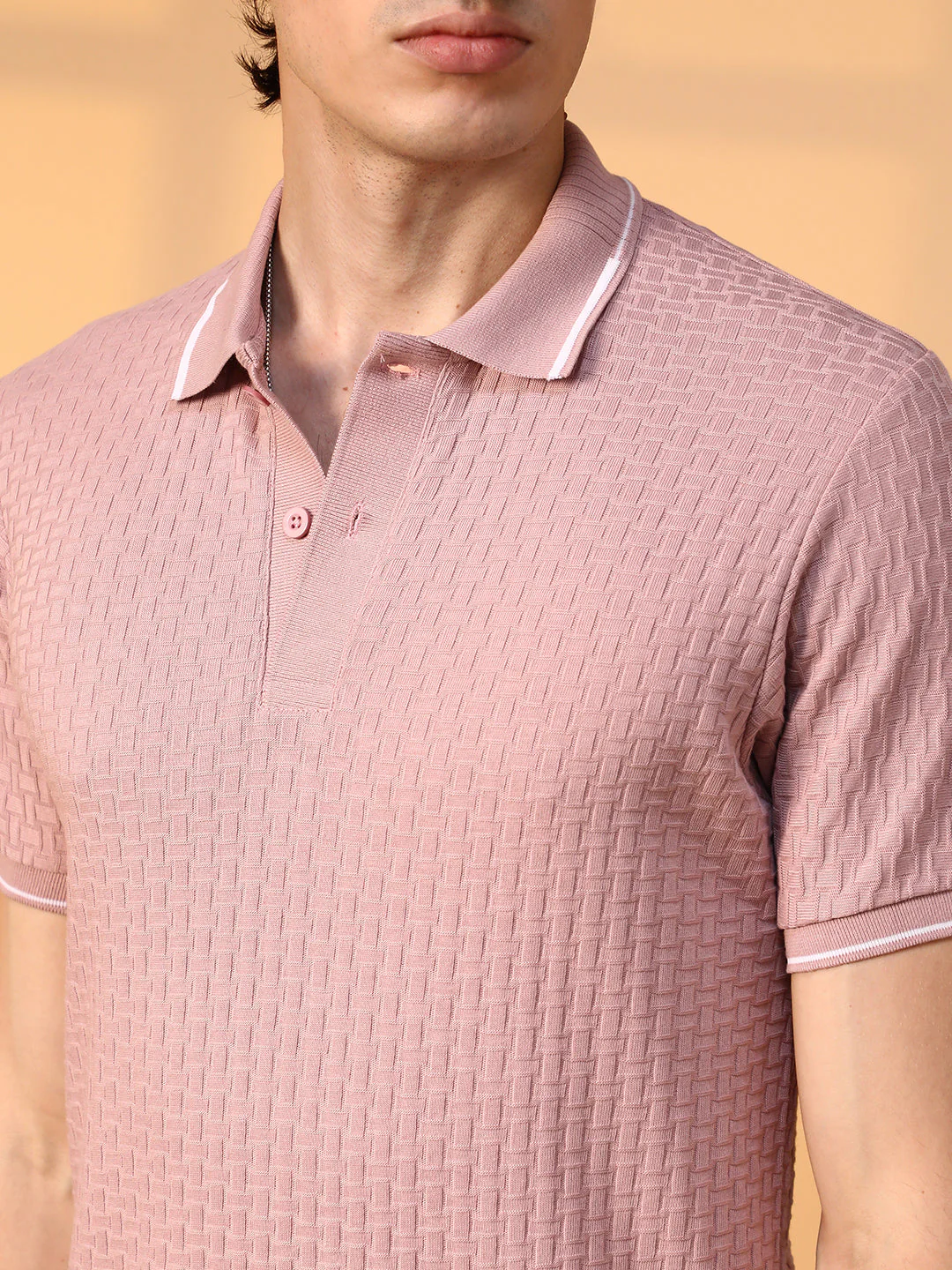 Interweave-Textured Polo T-Shirt - Image 8