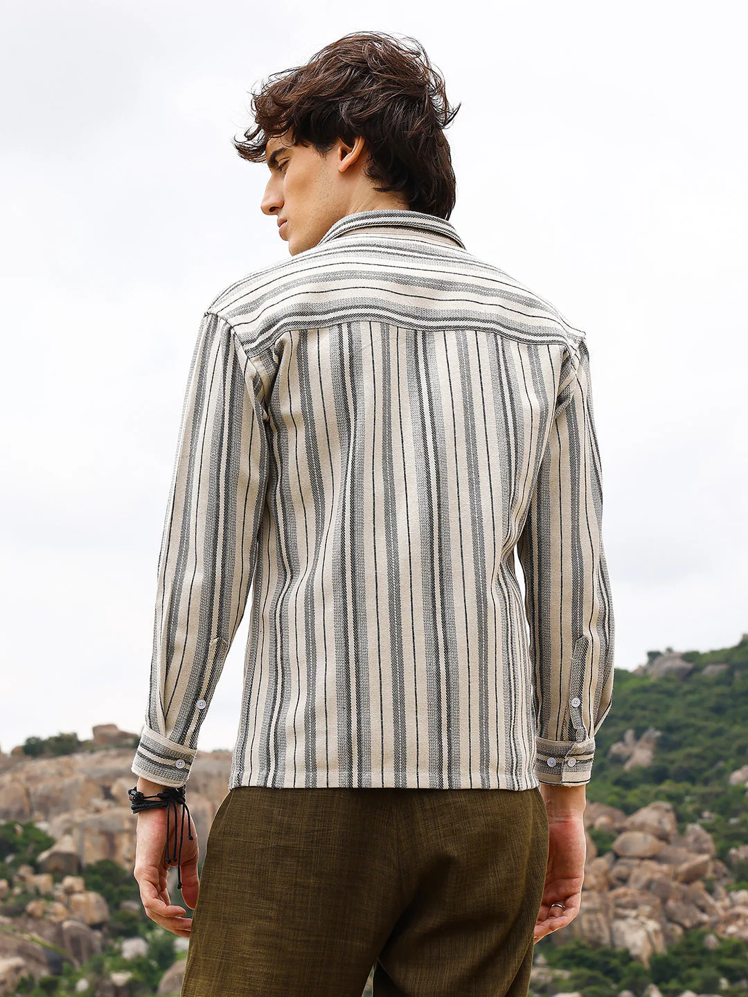 Multitrack Striped Oversized Shirt - Image 4