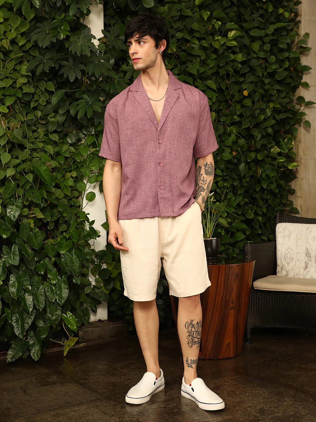 Heathered Korean Oversized Shirt - Image 5