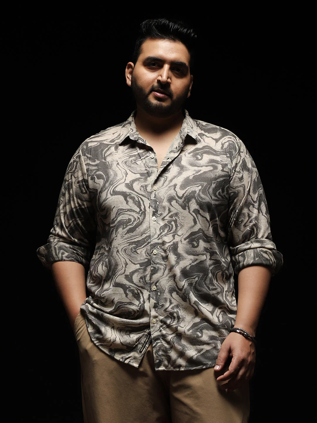 Fluid-Marble Textured Shirt - Image 2