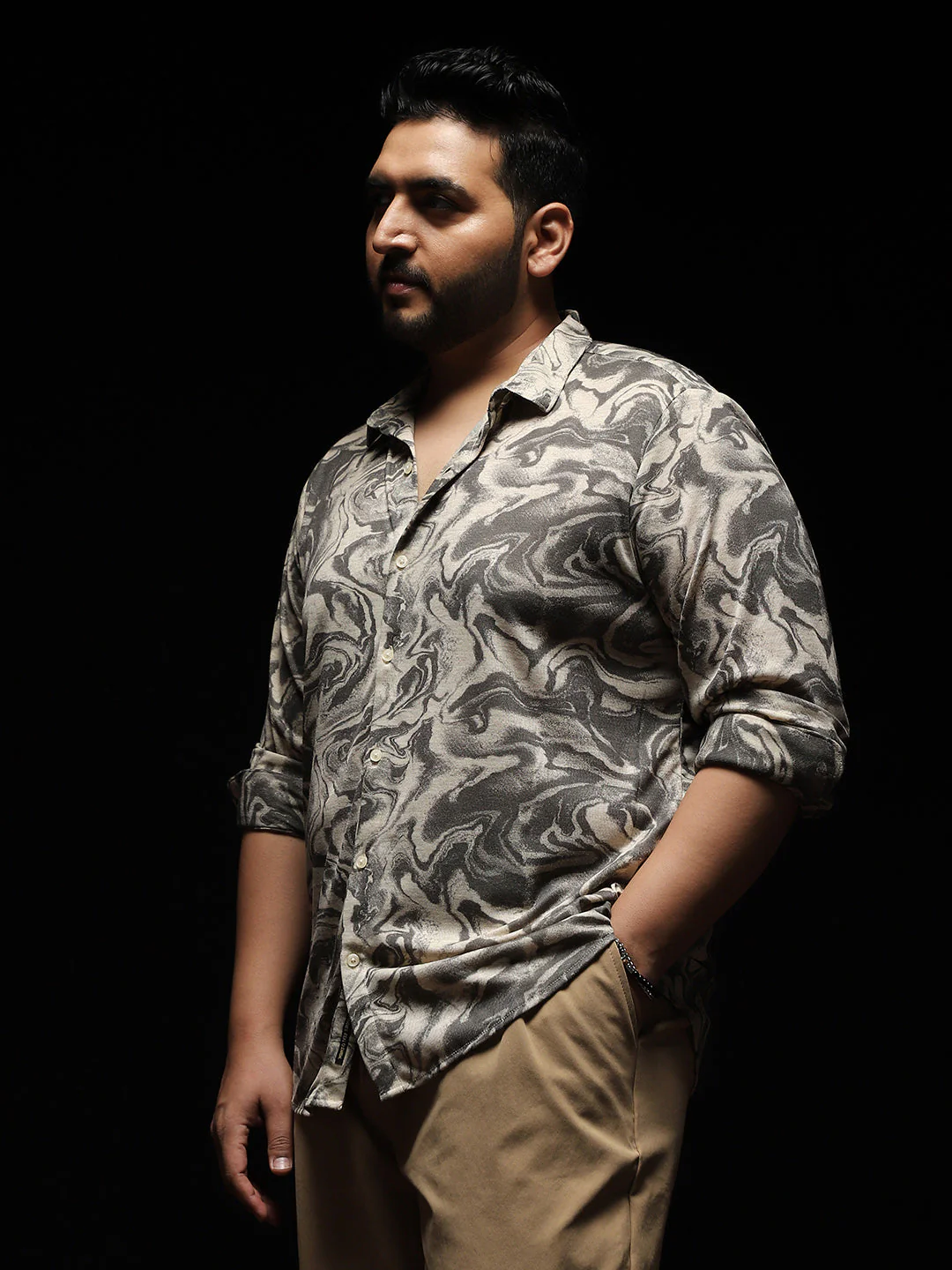 Fluid-Marble Textured Shirt - Image 3