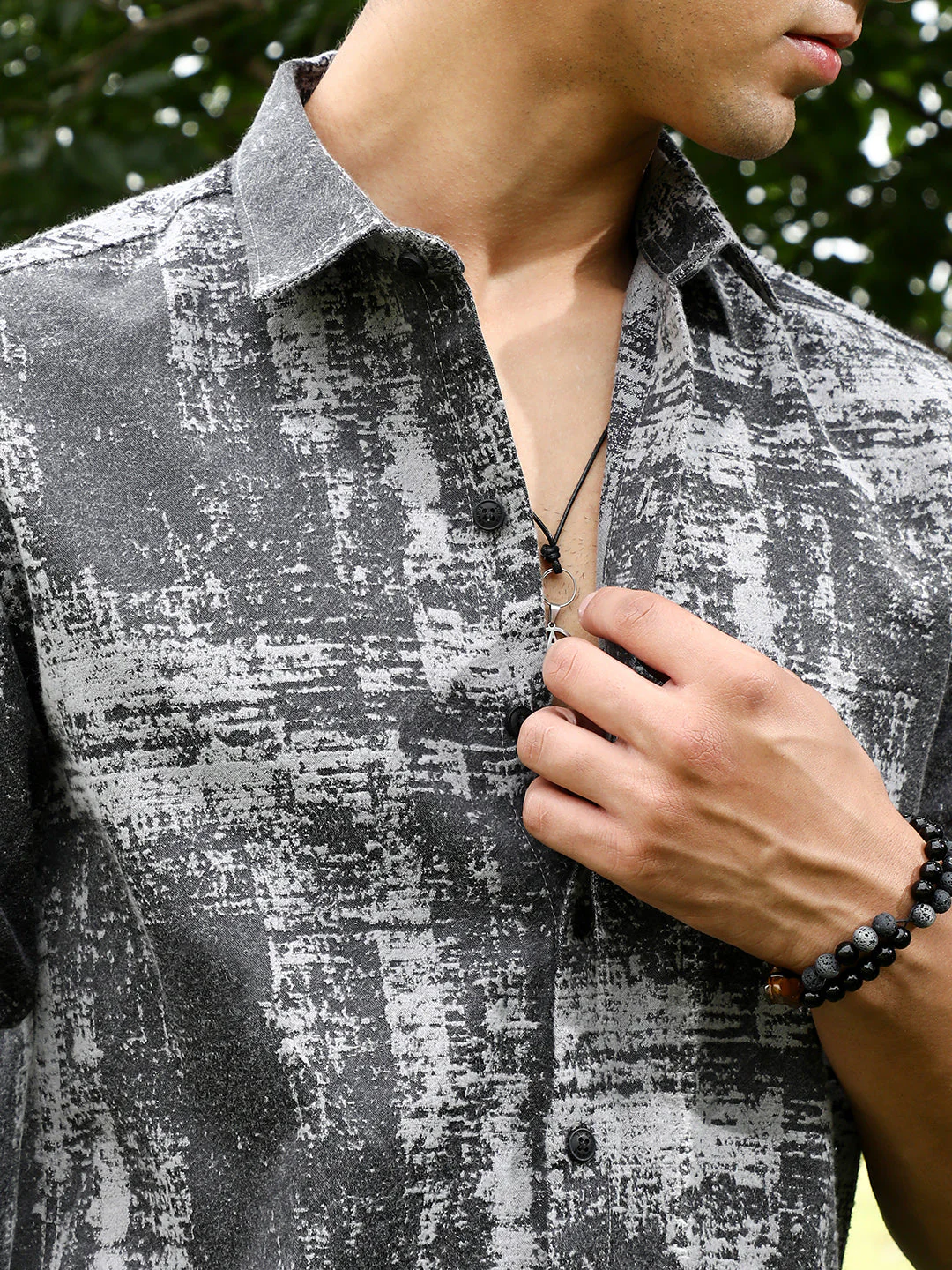 Contrast-Brushed Jacquard Shirt - Image 7