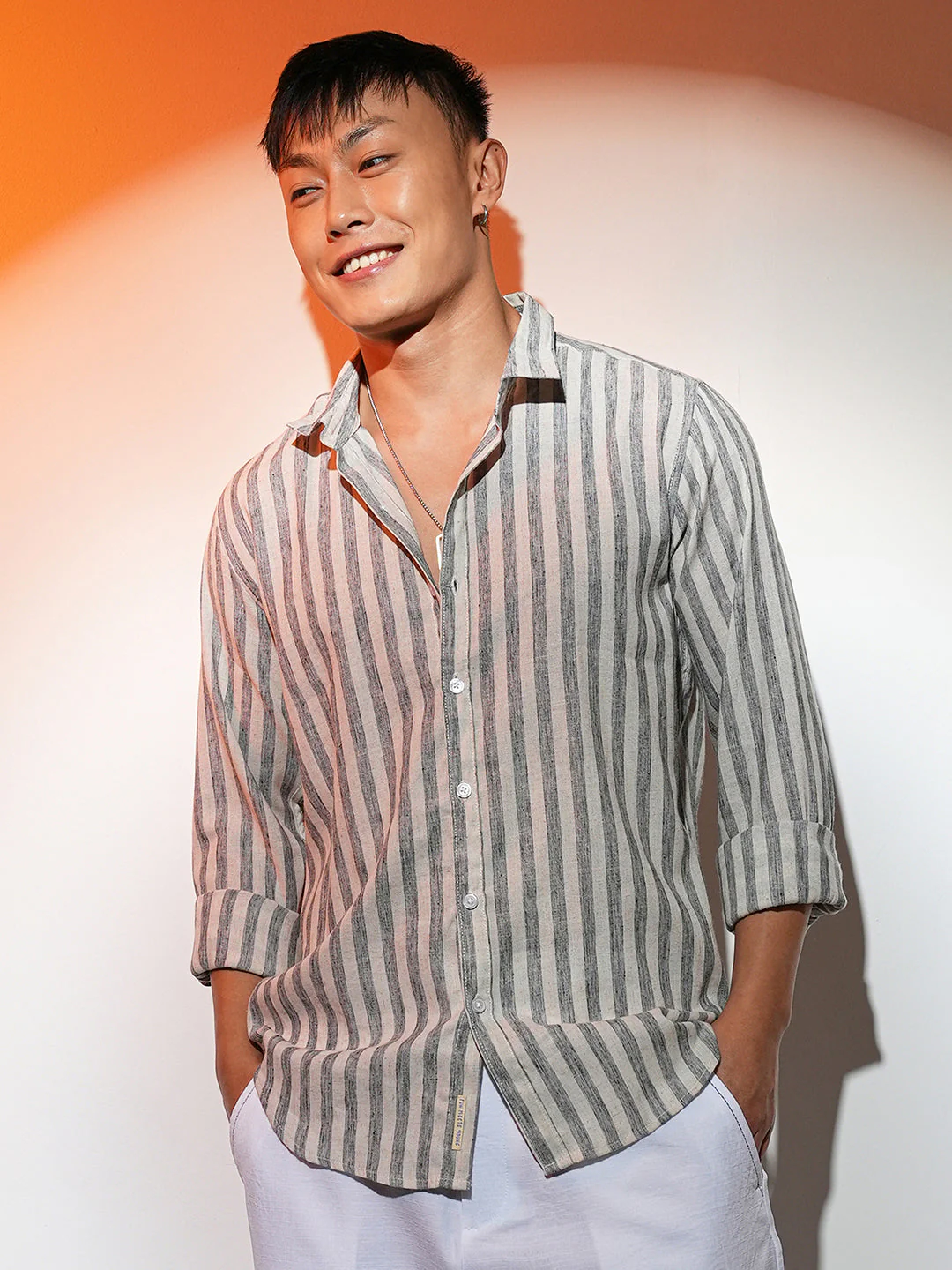 Heathered-Stripe Shirt - Image 2