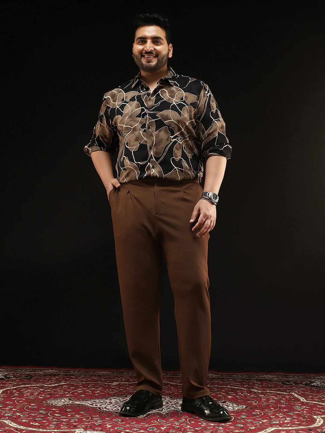 Extended-Waistband Pleated Trousers - Image 5