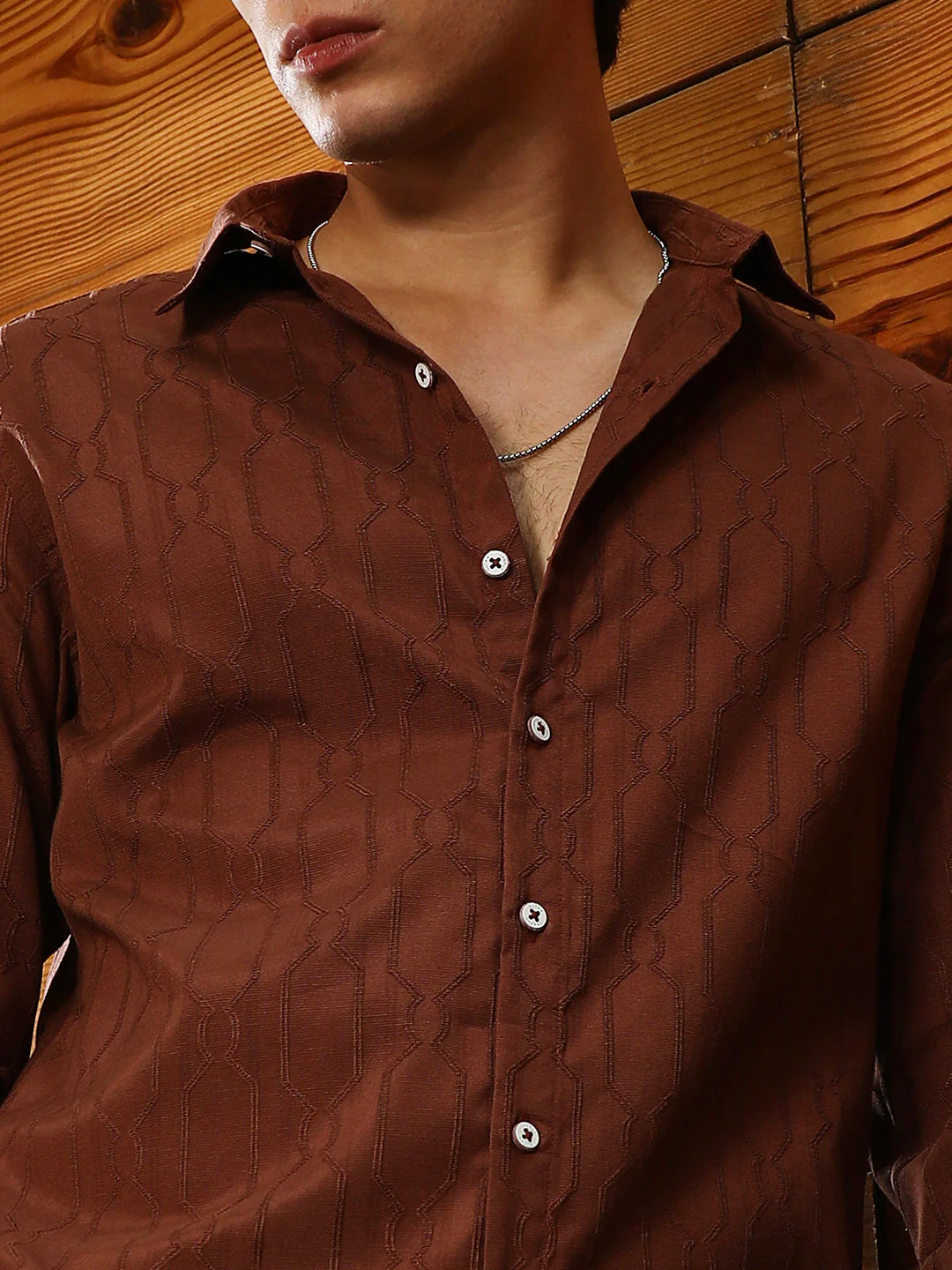 Indie-Geometric Jacquard Shirt - Image 7