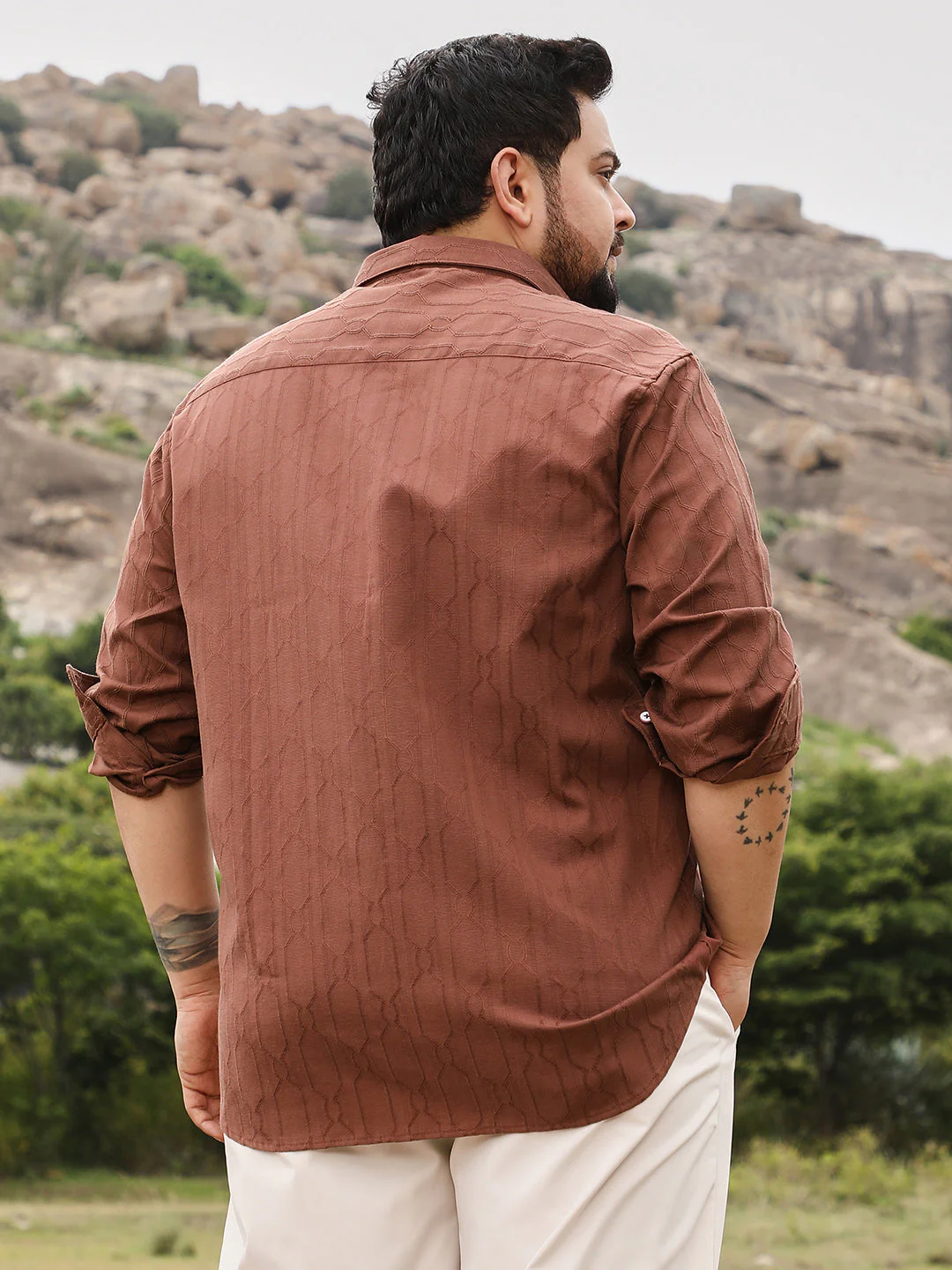 Indie-Geometric Jacquard Shirt - Image 3