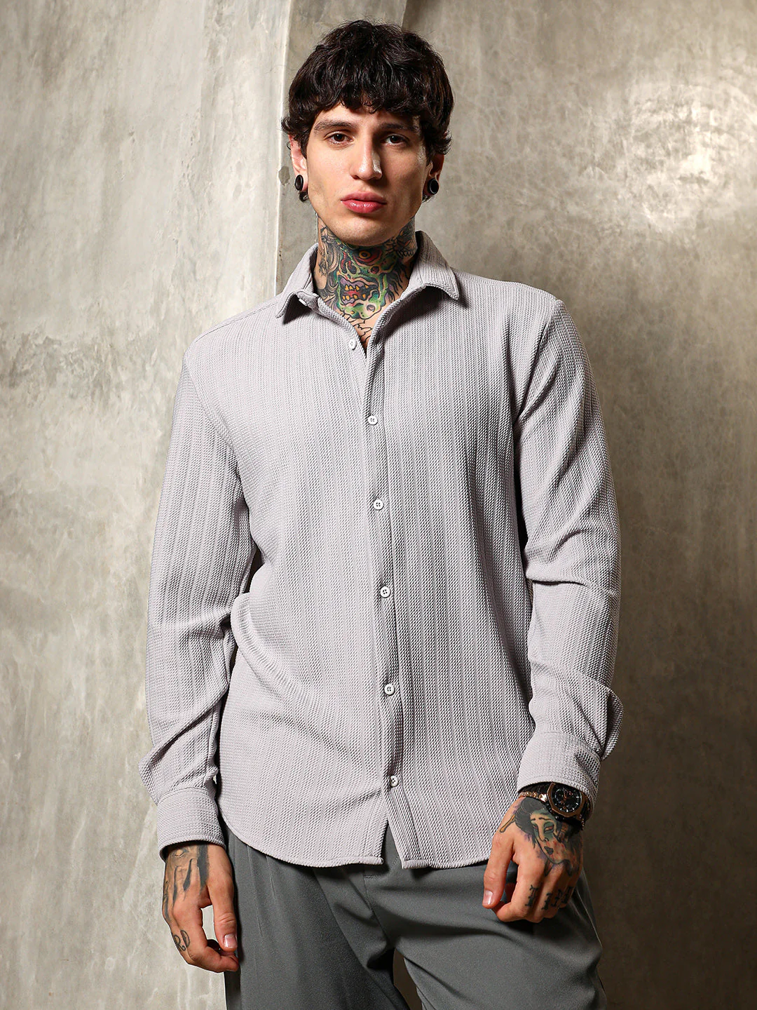 Chevron-Panel Tactile Shirt - Image 2