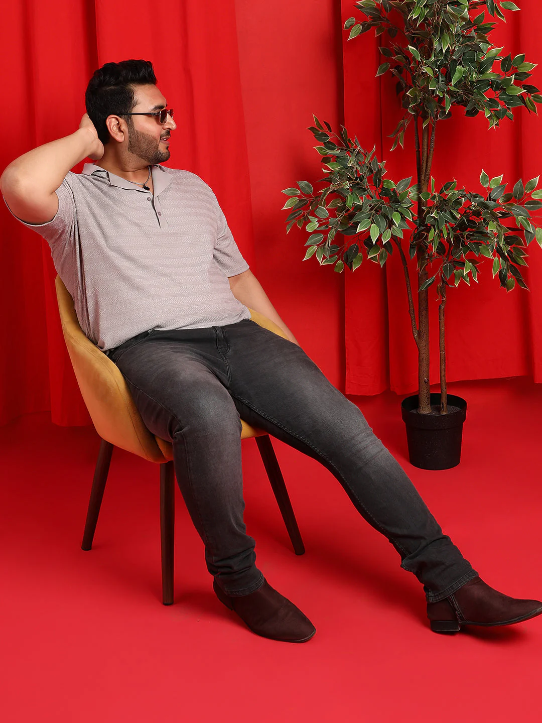 Grainy-Tactile Polo T-Shirt - Image 6