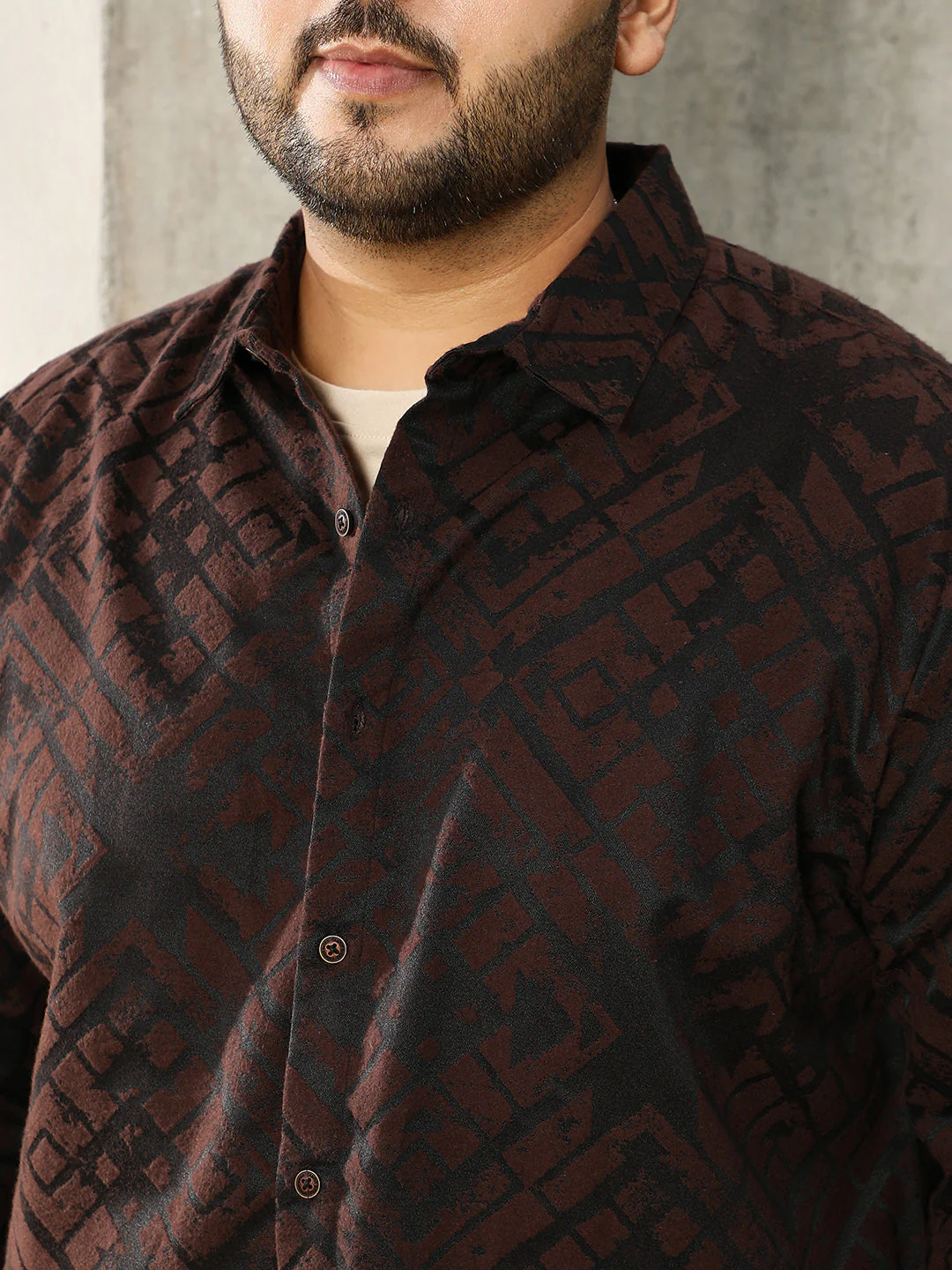 Faded-Cubic Jacquard Shirt - Image 7