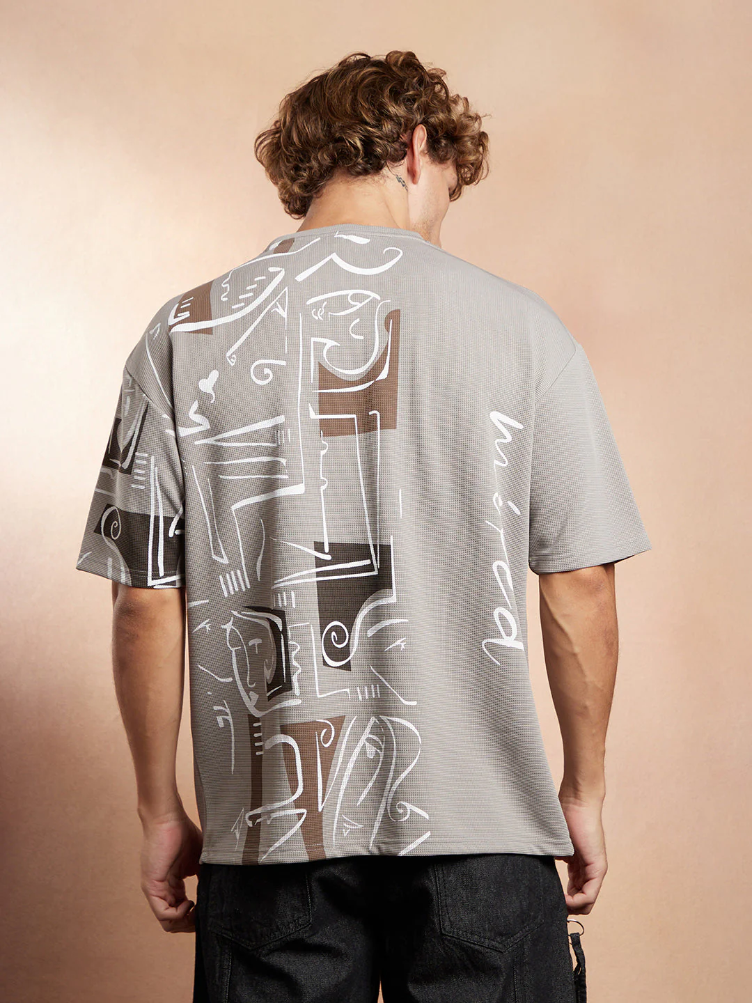 Boxy Folk-Wave T-Shirt - Image 4