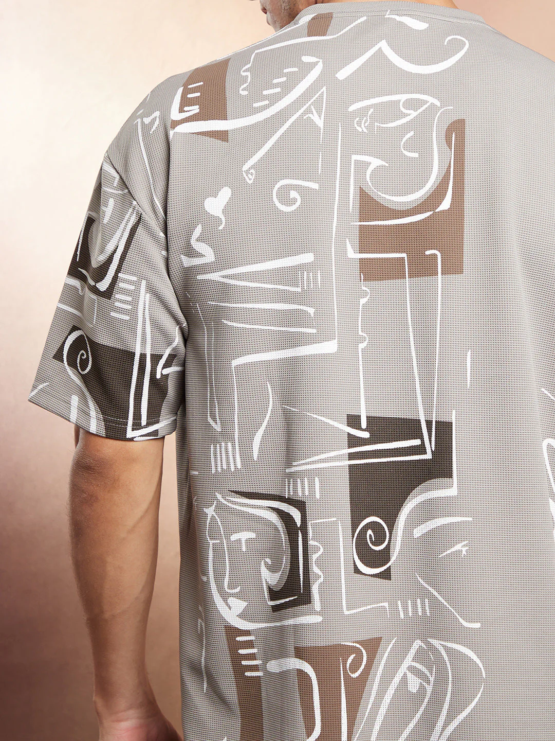 Boxy Folk-Wave T-Shirt - Image 8
