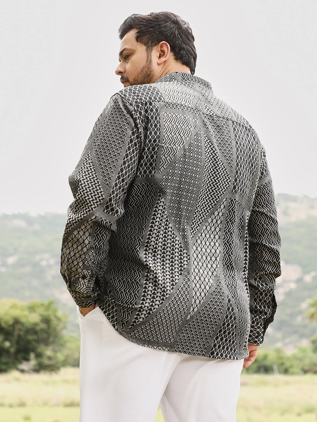 Mono-Kaleidoscopic Jacquard Shirt - Image 4