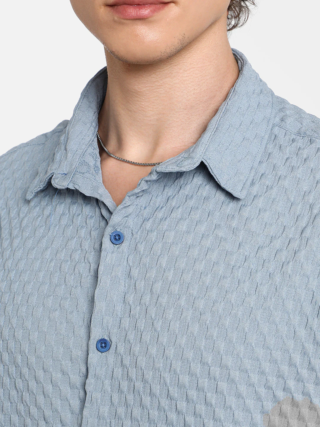 Cubic-Textured Oversized Shirt - Image 6
