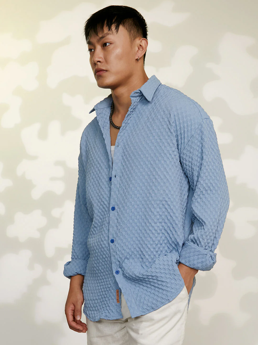 Cubic-Textured Oversized Shirt - Image 9