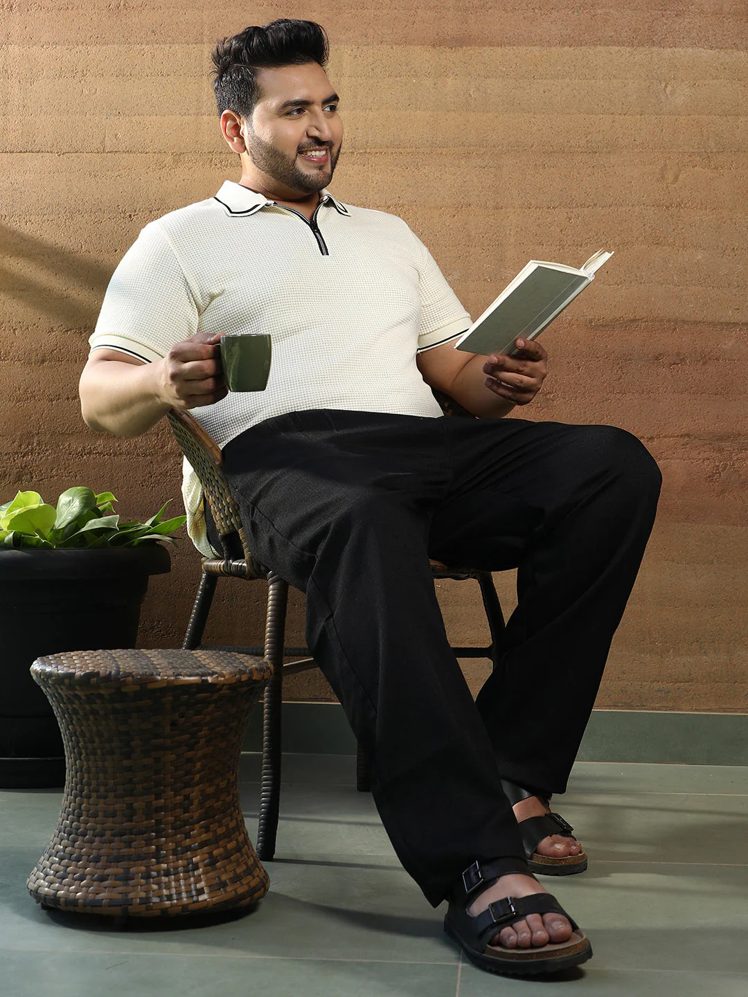 Micro-Waffle Polo T-Shirt - Image 6