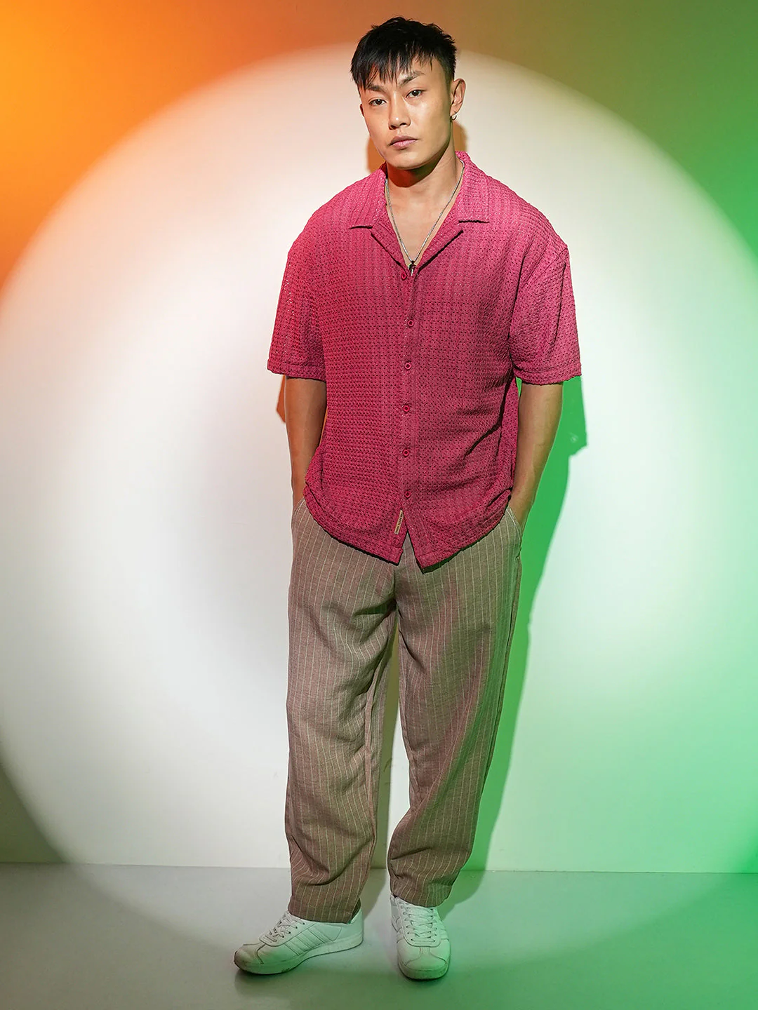 Hollow Knit Oversized Shirt - Image 5