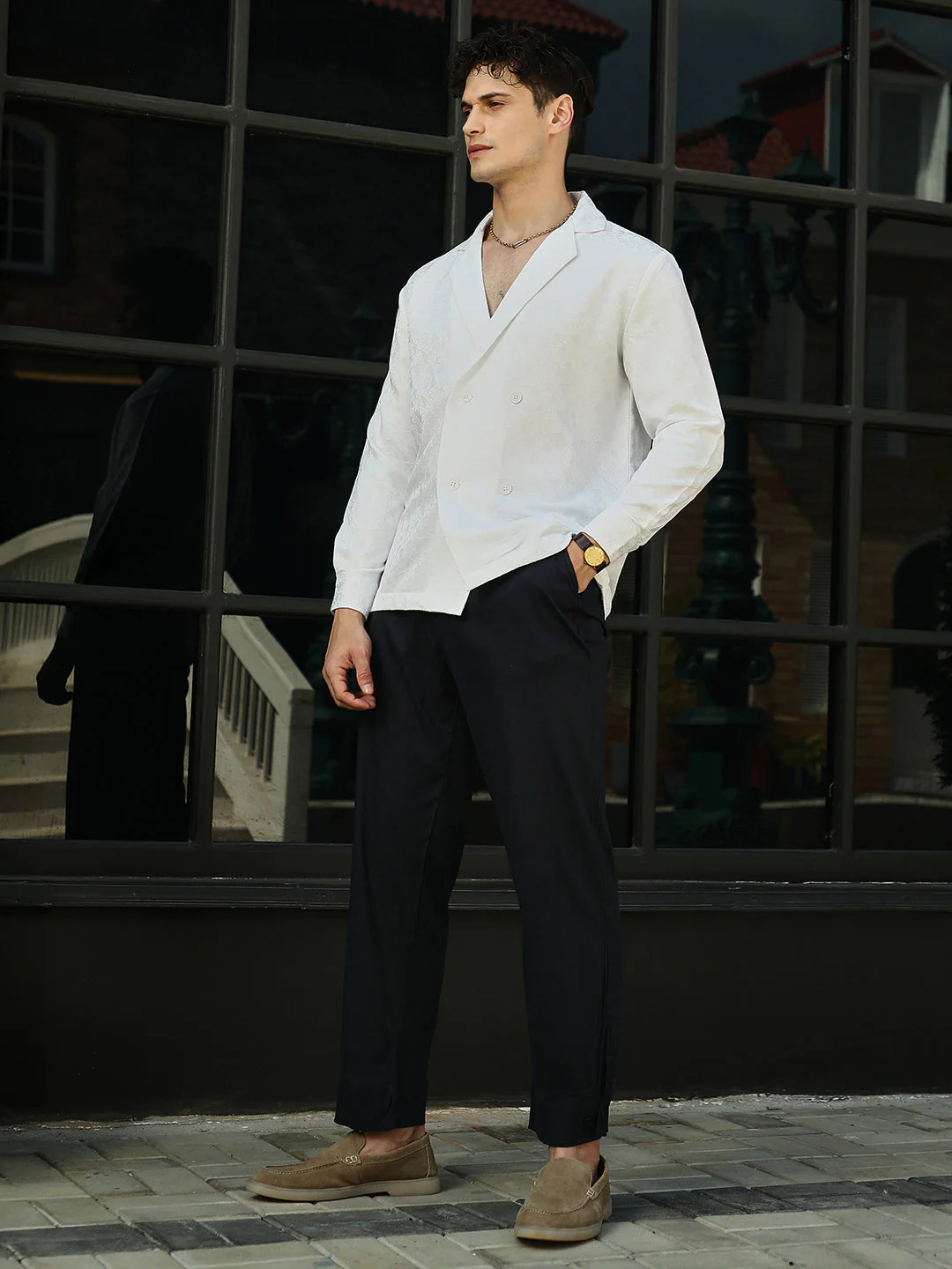 Double-Breasted Moziac Shirt - Image 5