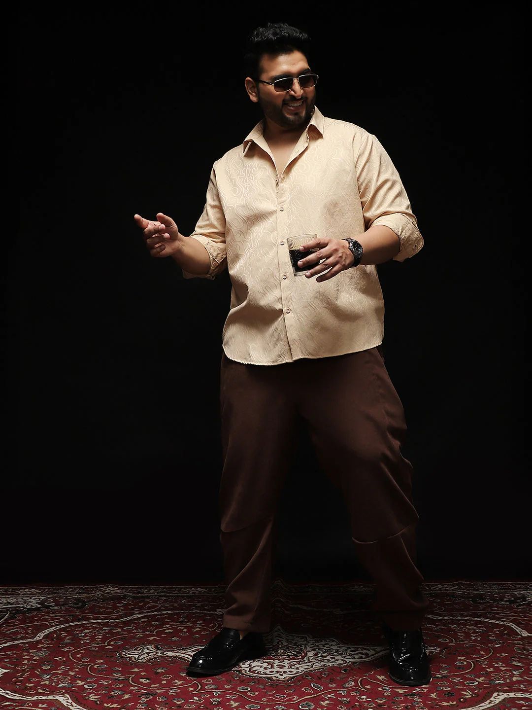 Abstract-Lined Jacquard Shirt - Image 6