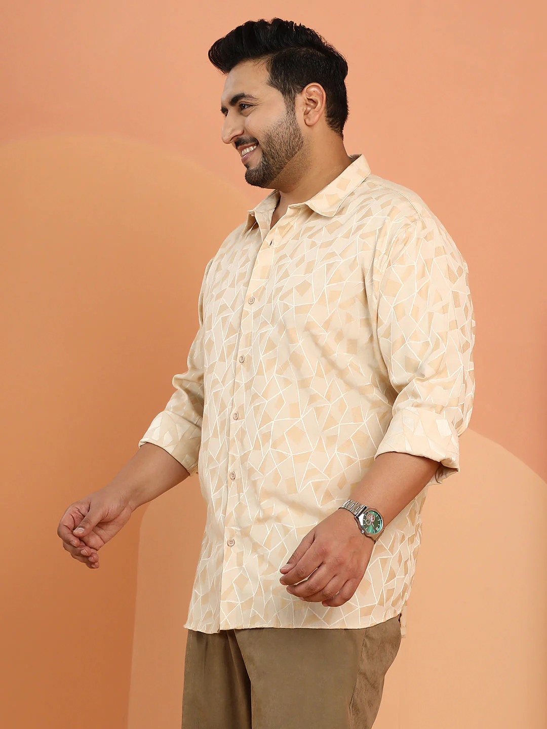 Block Geometric-Veined Shirt - Image 3