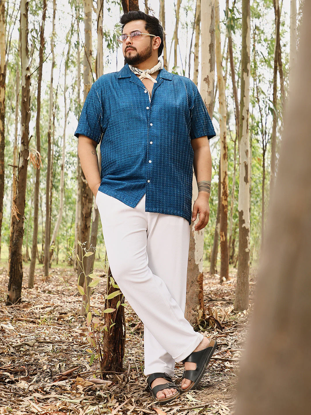 Dye-Textured Cuban Oversized Shirt - Image 6