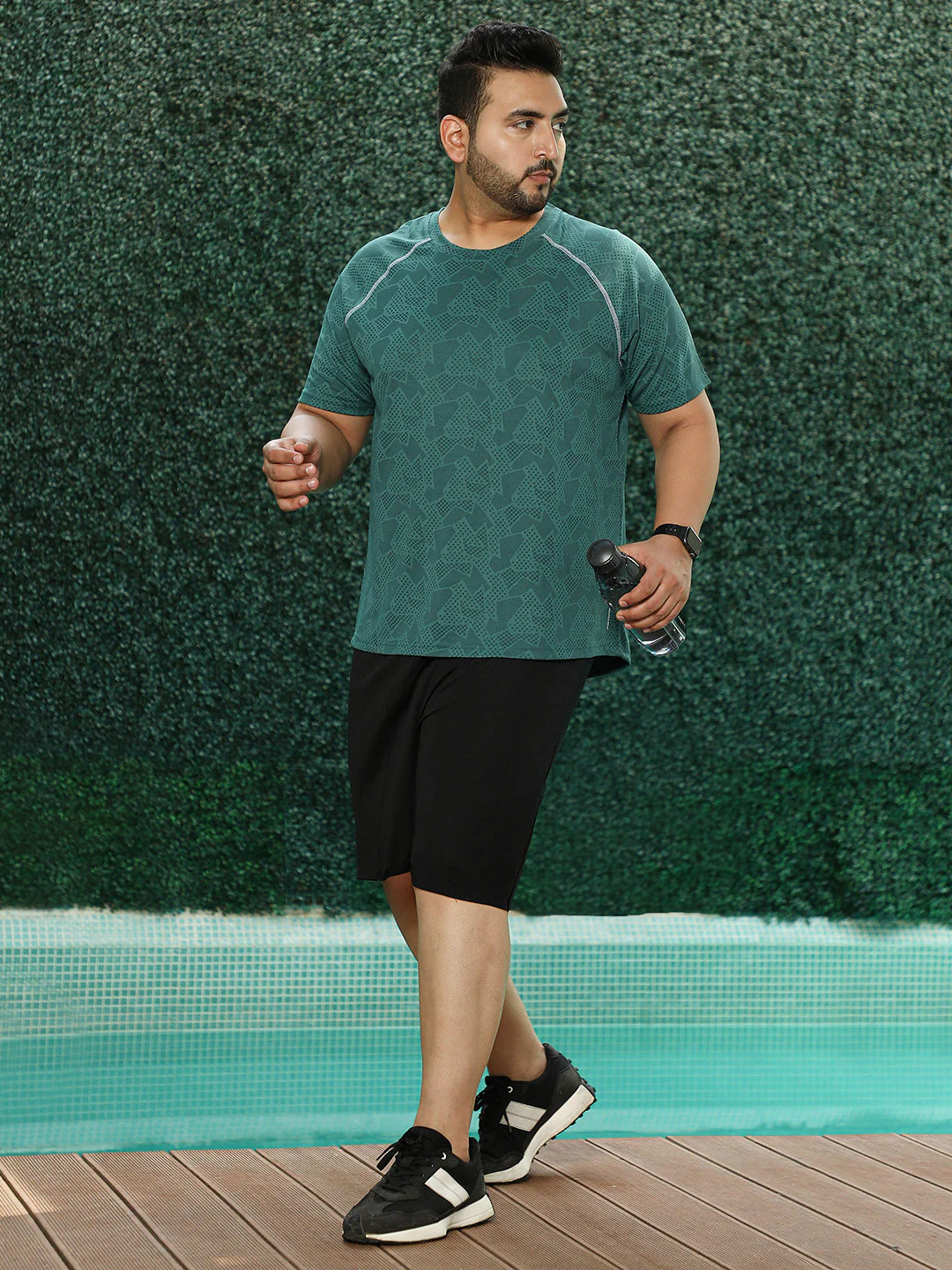 Abstract-Imprint Activewear T-Shirt - Image 5