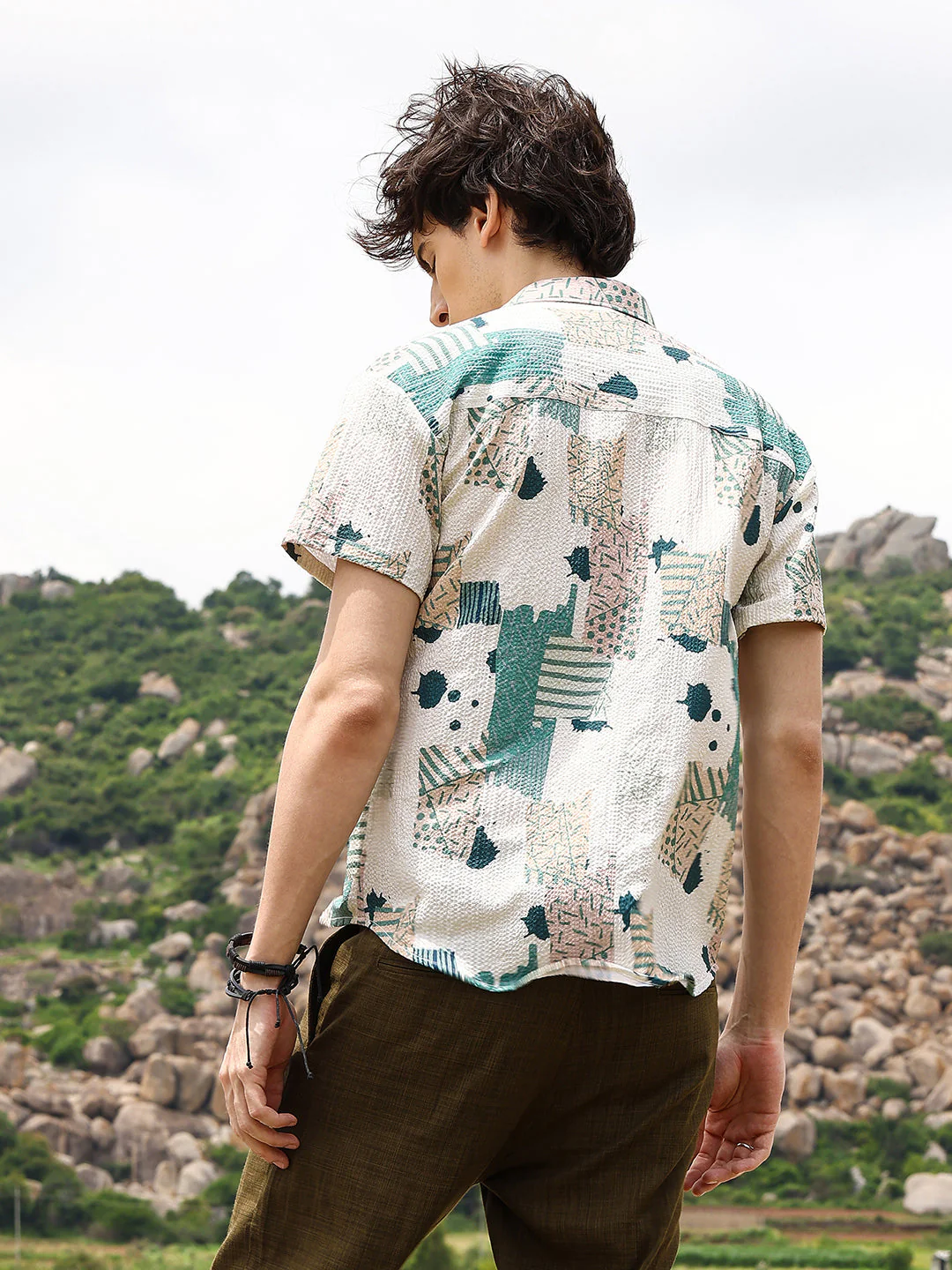 Abstract Seersucker Shirt - Image 4