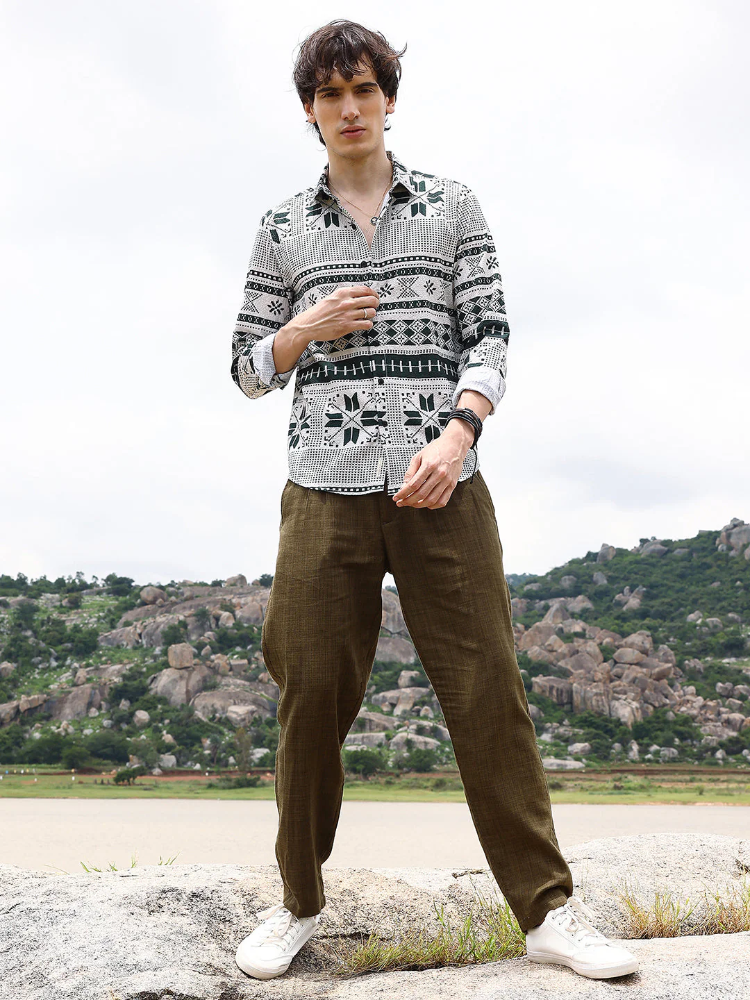 Geometric Seersucker Shirt - Image 10