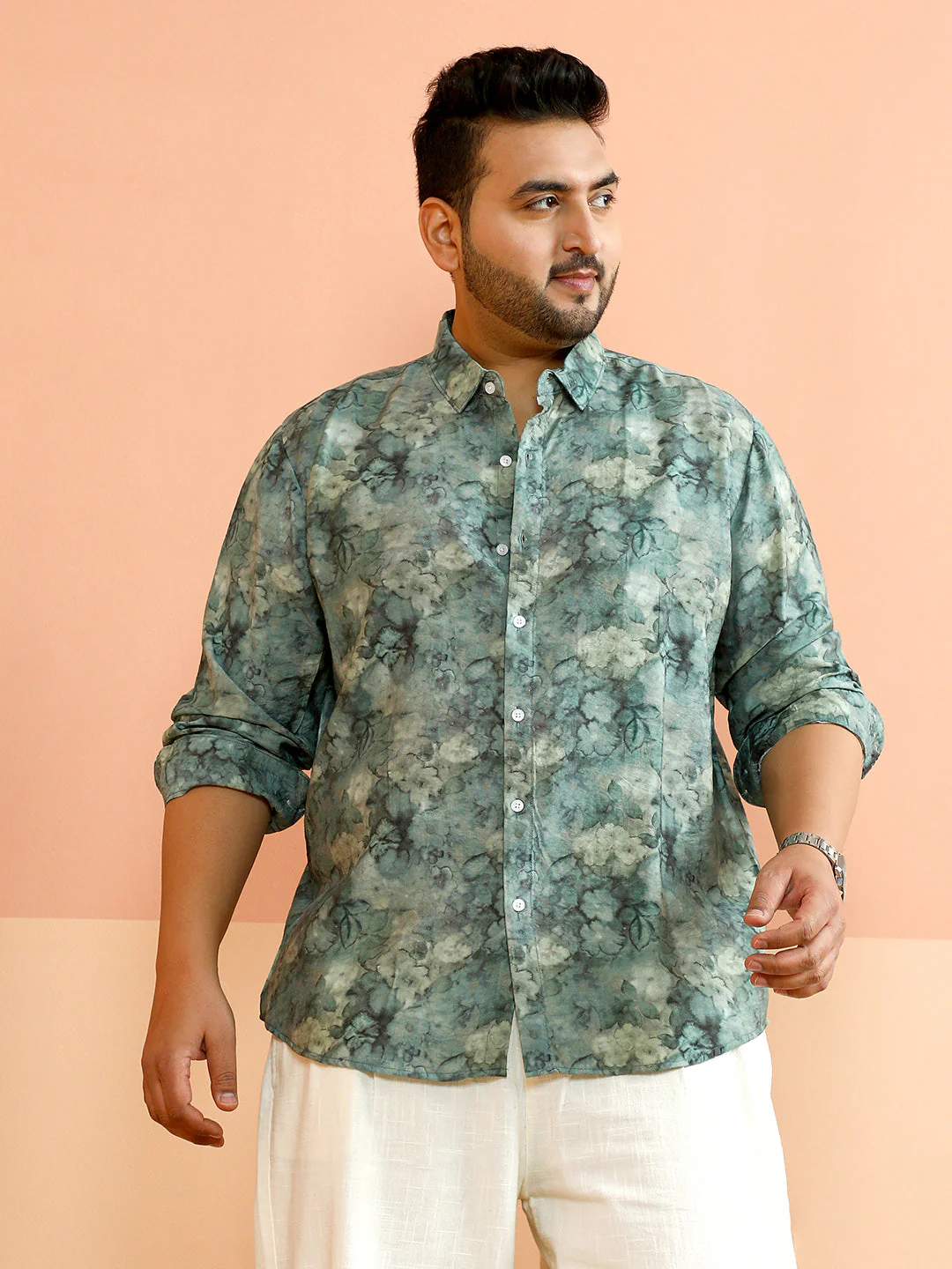 Floral-Strokes Print Shirt - Image 2