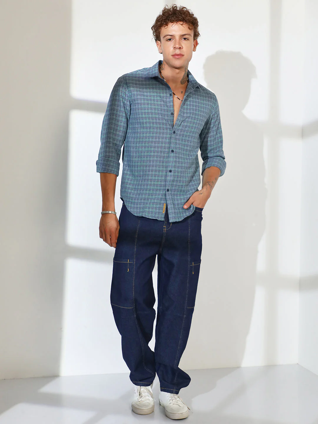 Micro-Tartan Plaid Shirt - Image 5
