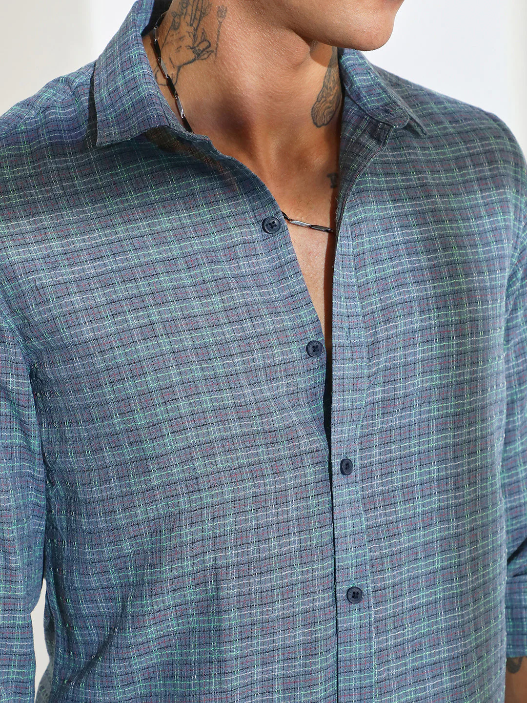 Micro-Tartan Plaid Shirt - Image 7