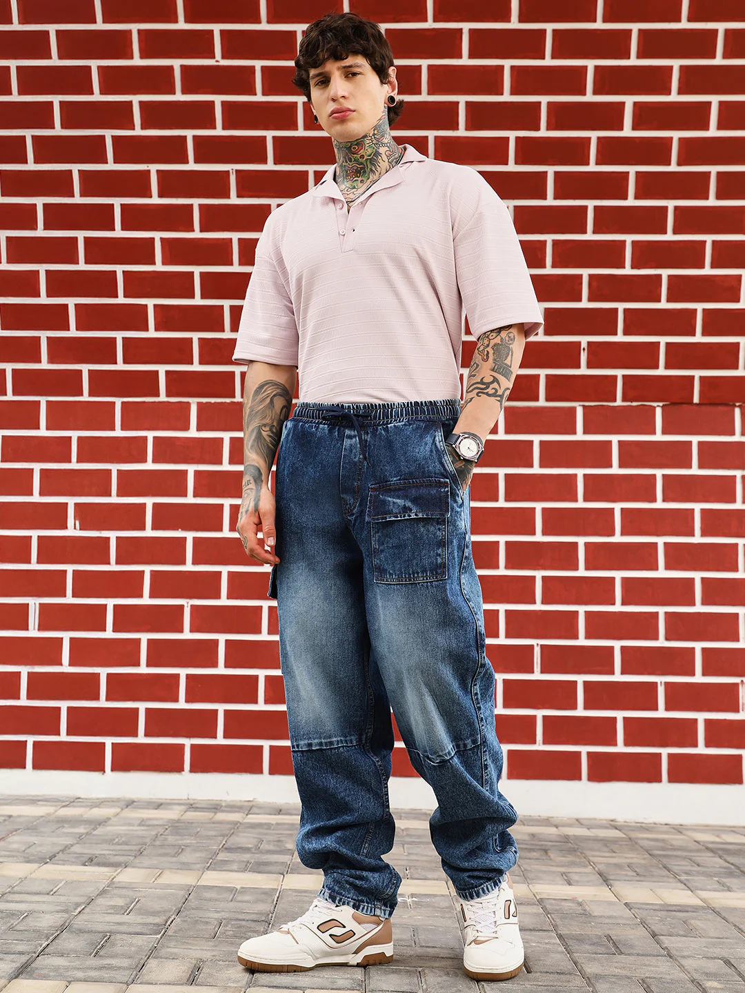 Modular-Utility Panelled Denim Jeans - Image 5