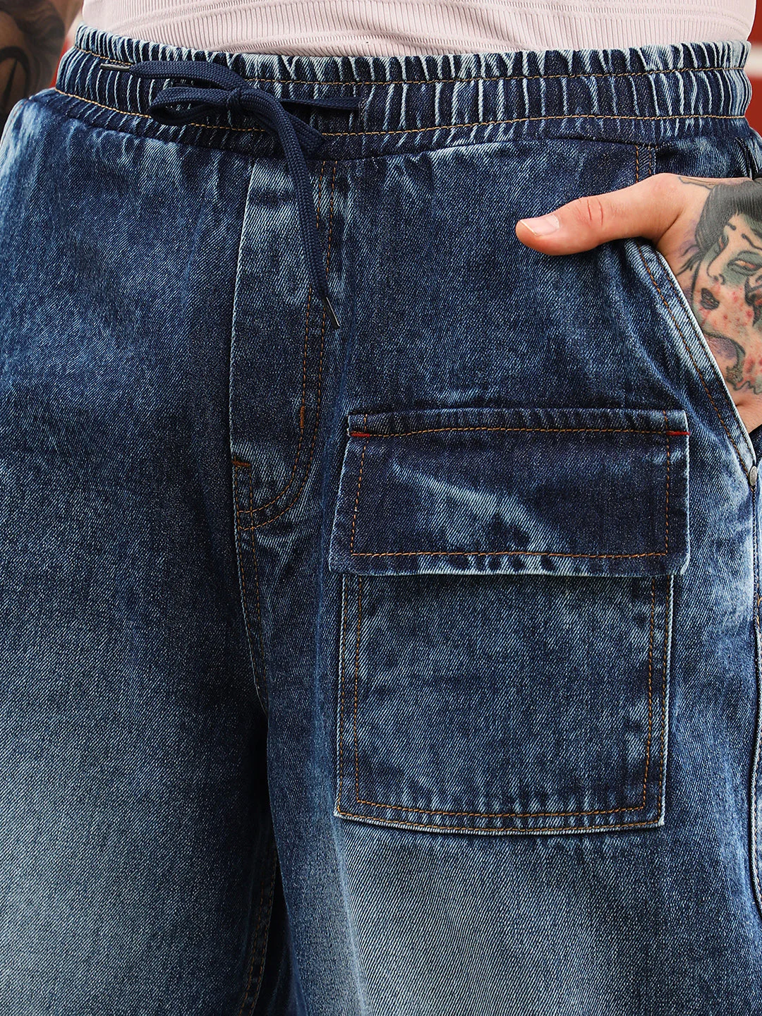 Modular-Utility Panelled Denim Jeans - Image 7