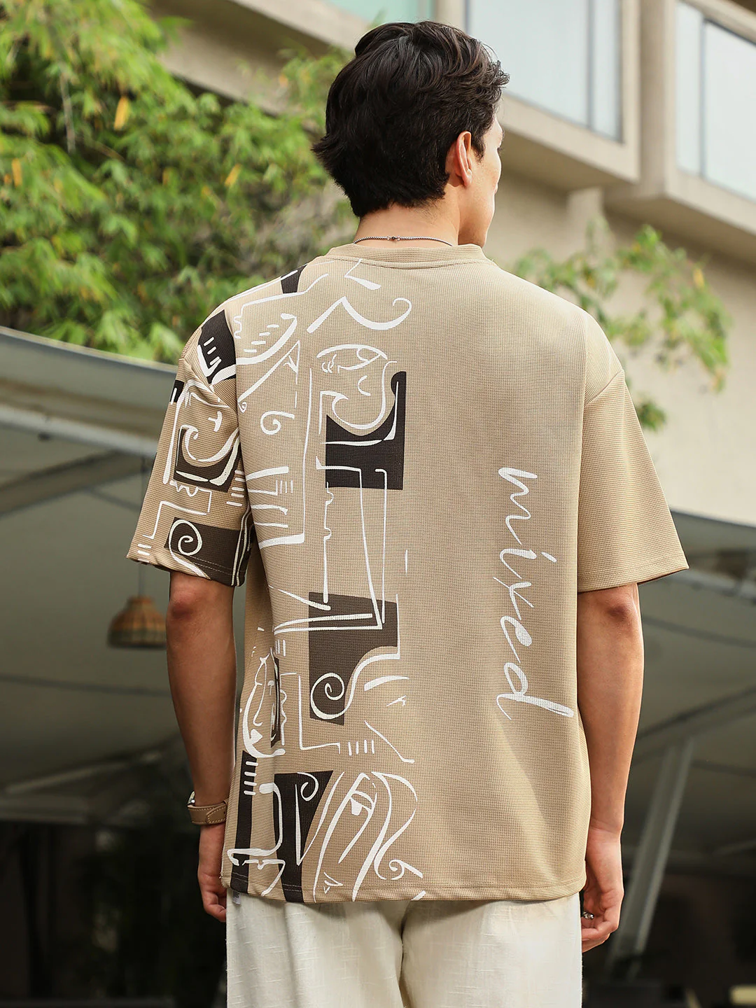 Boxy Folk-Wave T-Shirt - Image 4