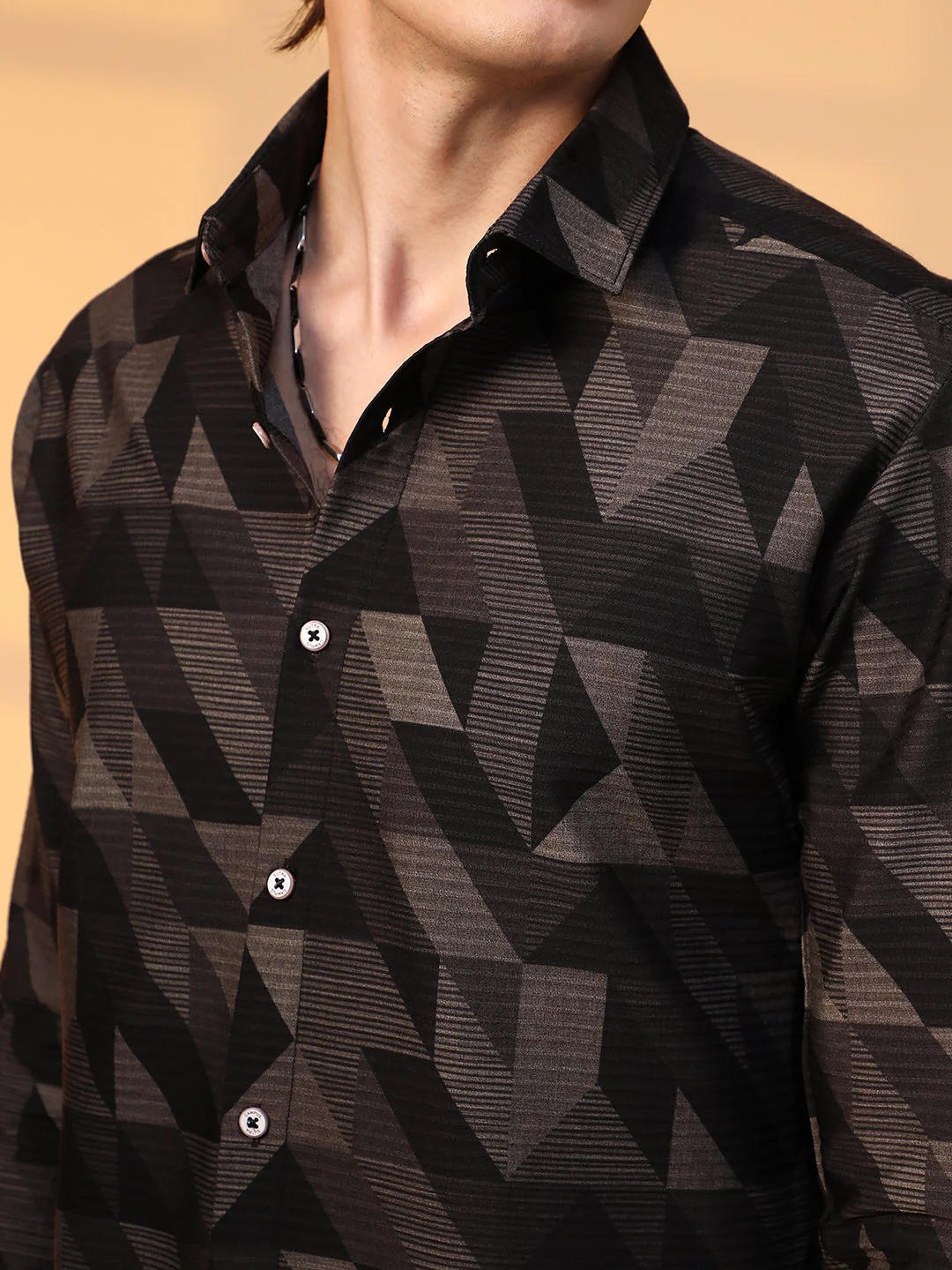Geometric Seersucker Shirt - Image 7