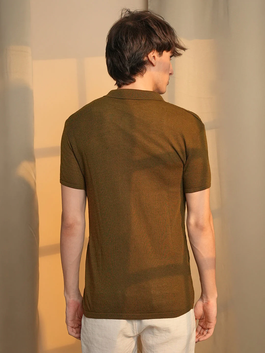 Harlequin-Textured Knit Shirt - Image 4