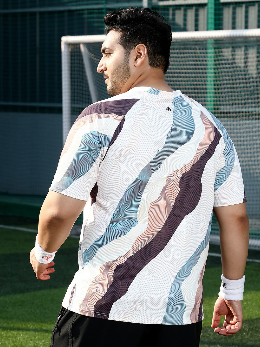 Abstract-Motif Activewear T-Shirt - Image 3