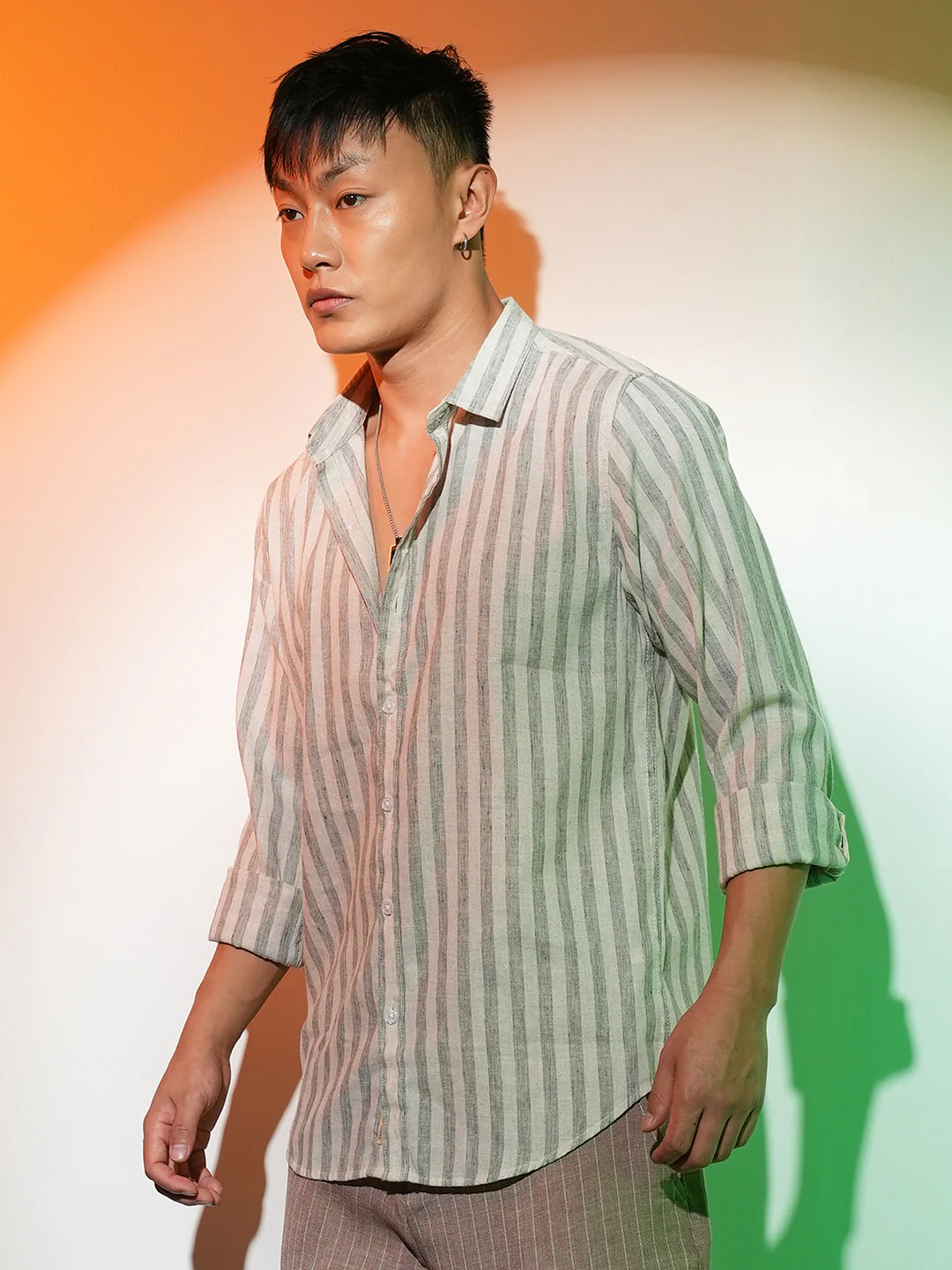 Heathered-Stripe Shirt - Image 3