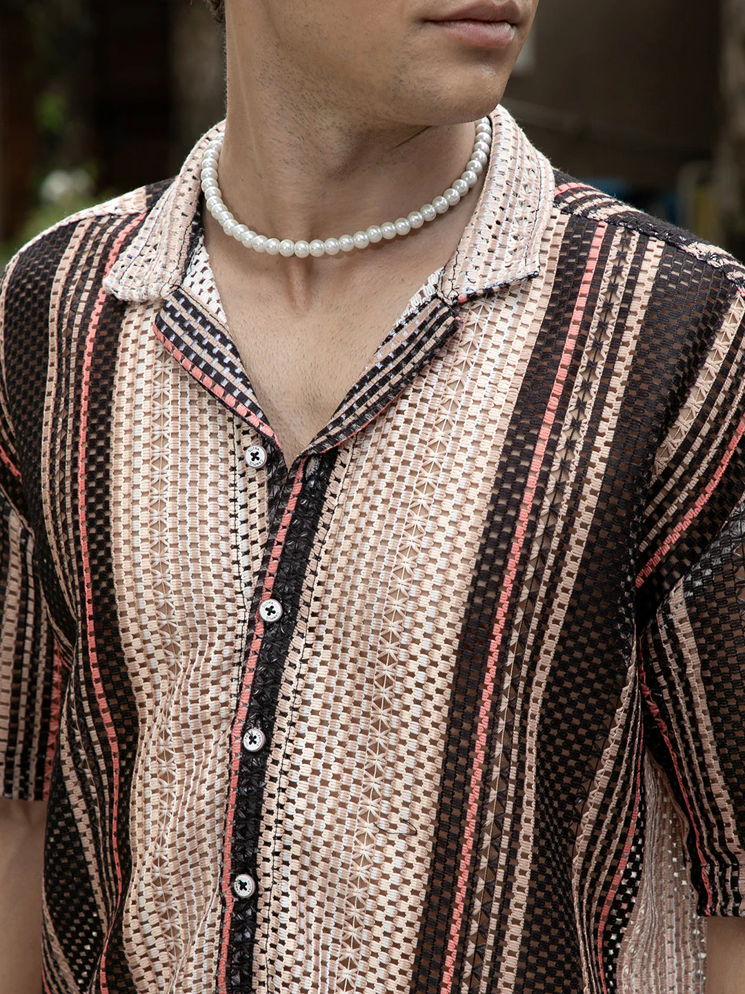 Multitrack Knit Oversized Shirt - Image 7