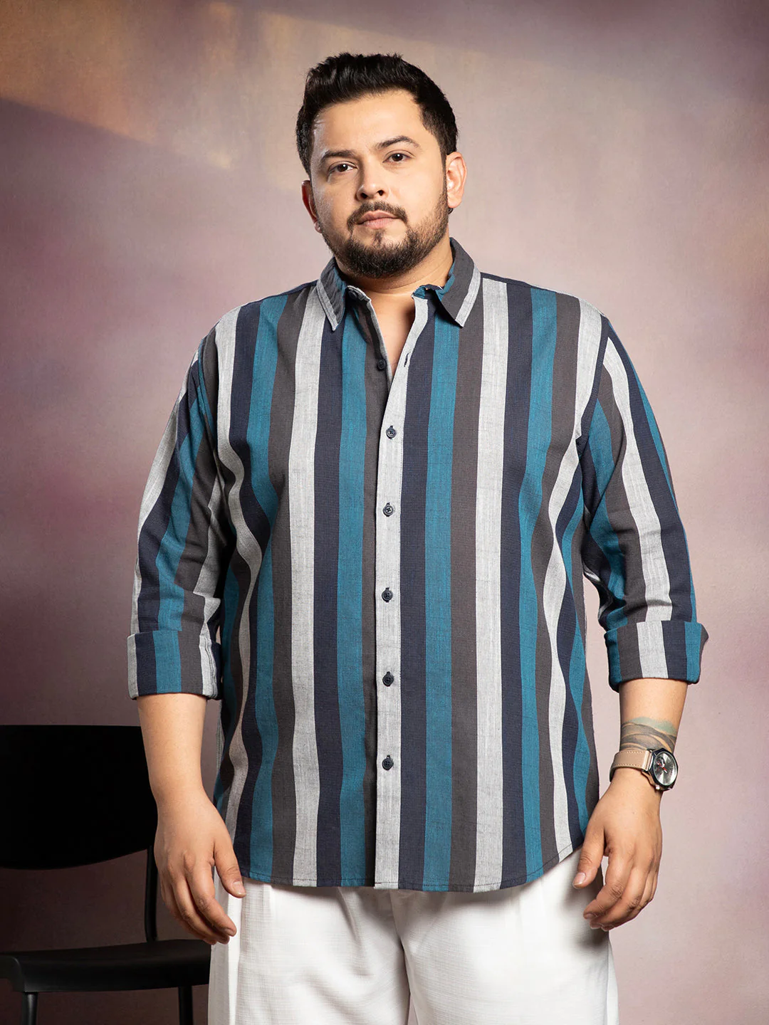 Block-Striped Shirt - Image 2