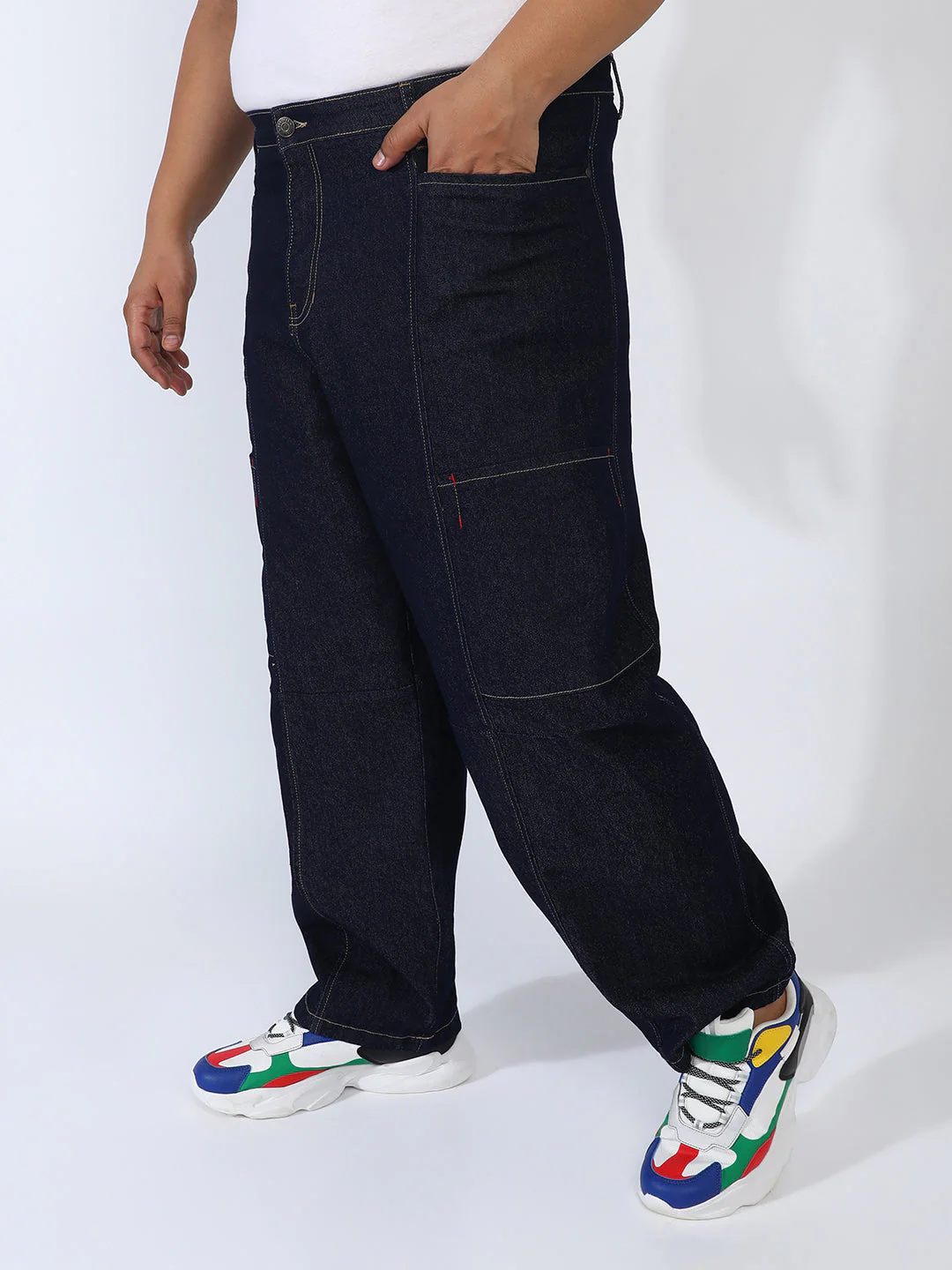 Baggy Cargo Denim Jeans - Image 4