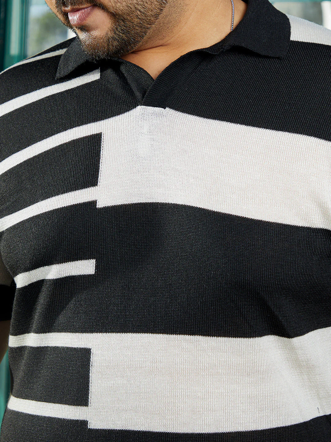 Contrast-Slab Polo T-Shirt - Image 7